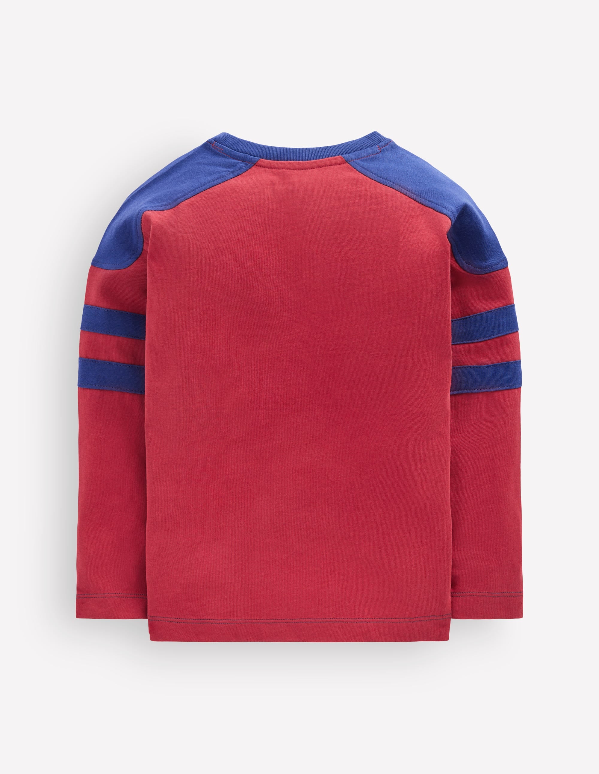 Colour Block T-shirt-Red Earth - Image 2