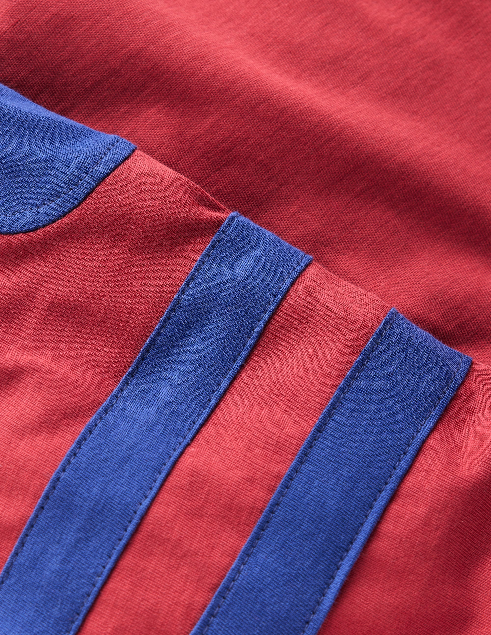 Colour Block T-shirt-Red Earth - Image 3