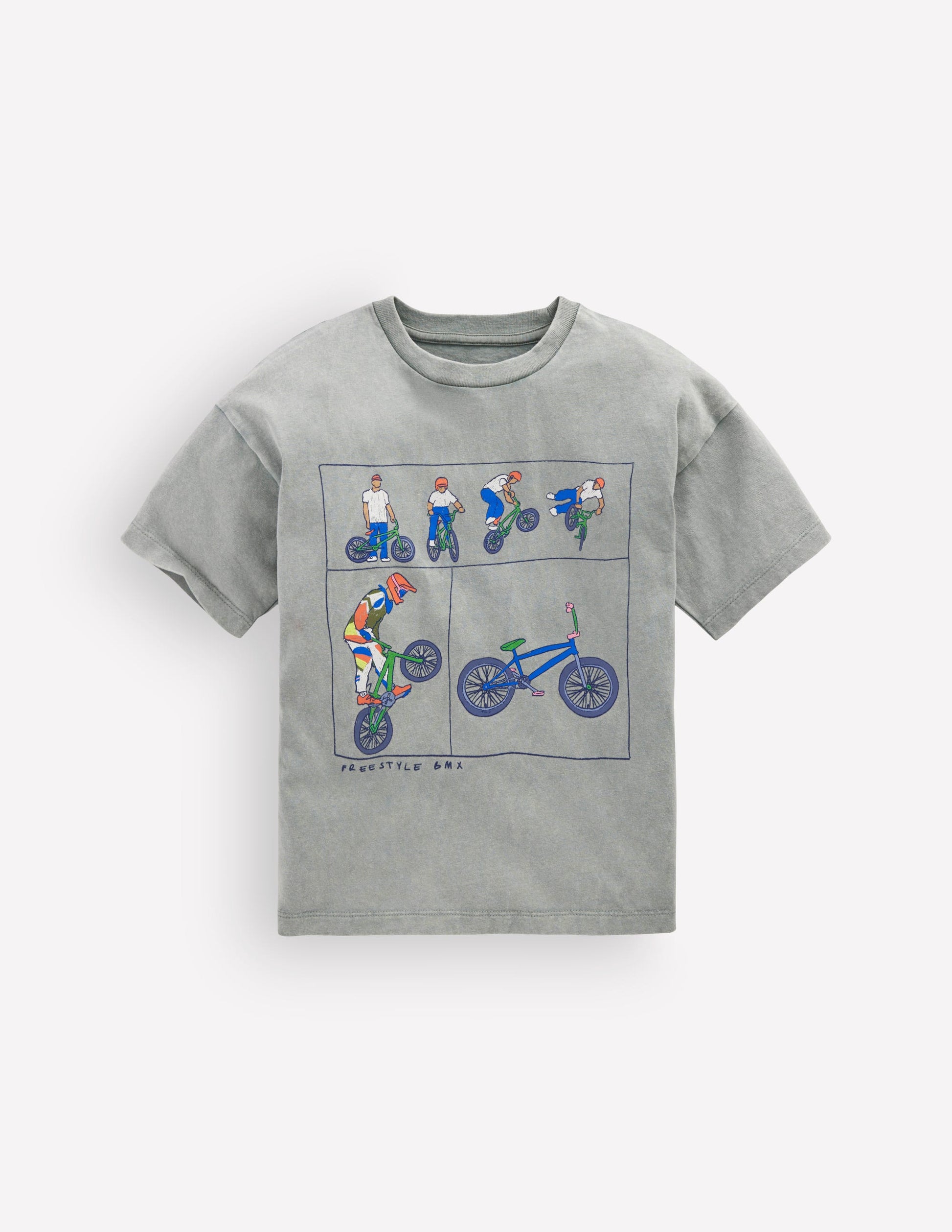 Vintage Wash Graphic T-Shirt-Bamboo Cane Freestyle Bikes-1