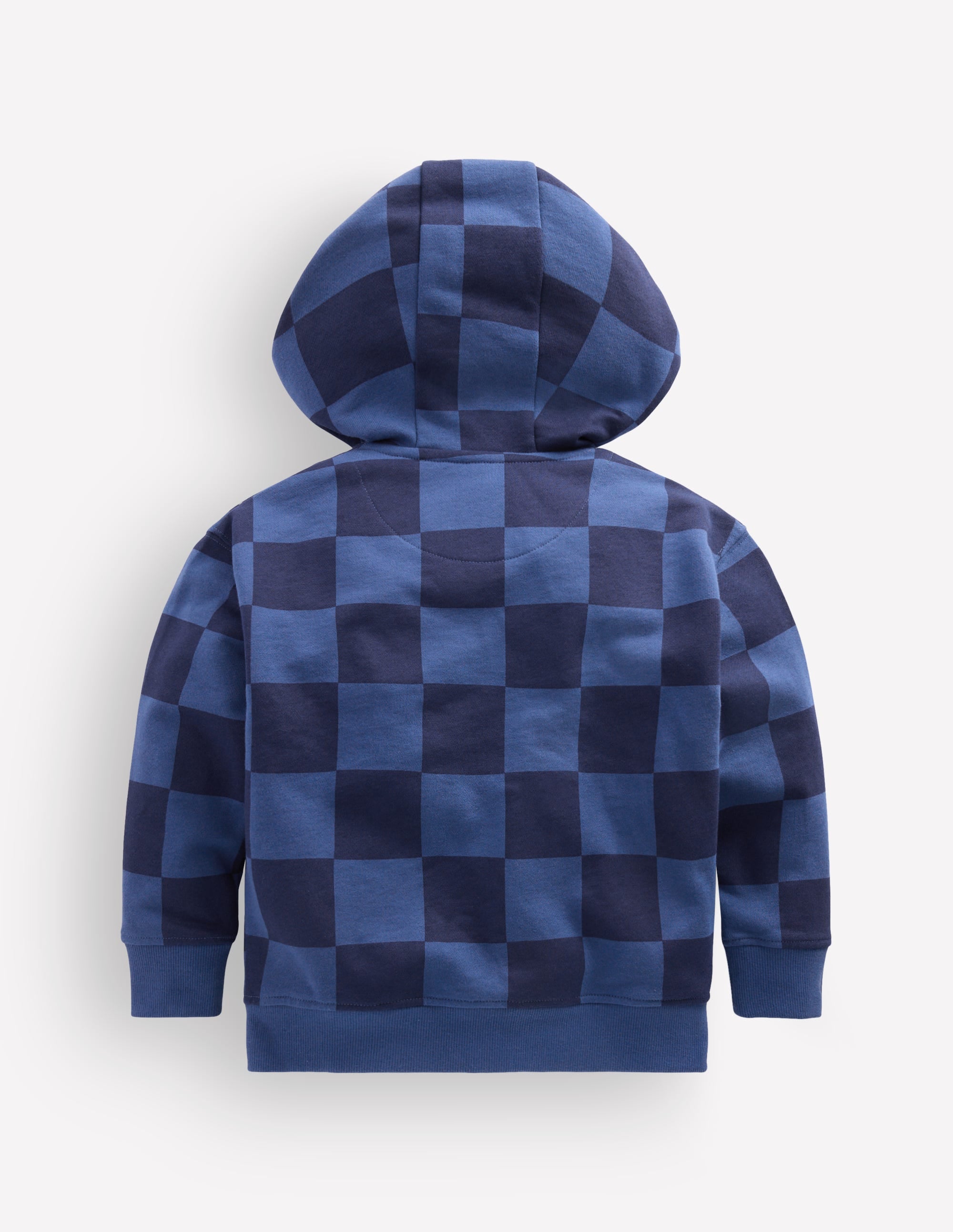 Printed Zip-through Hoodie-College Navy / True Denim - Image 3