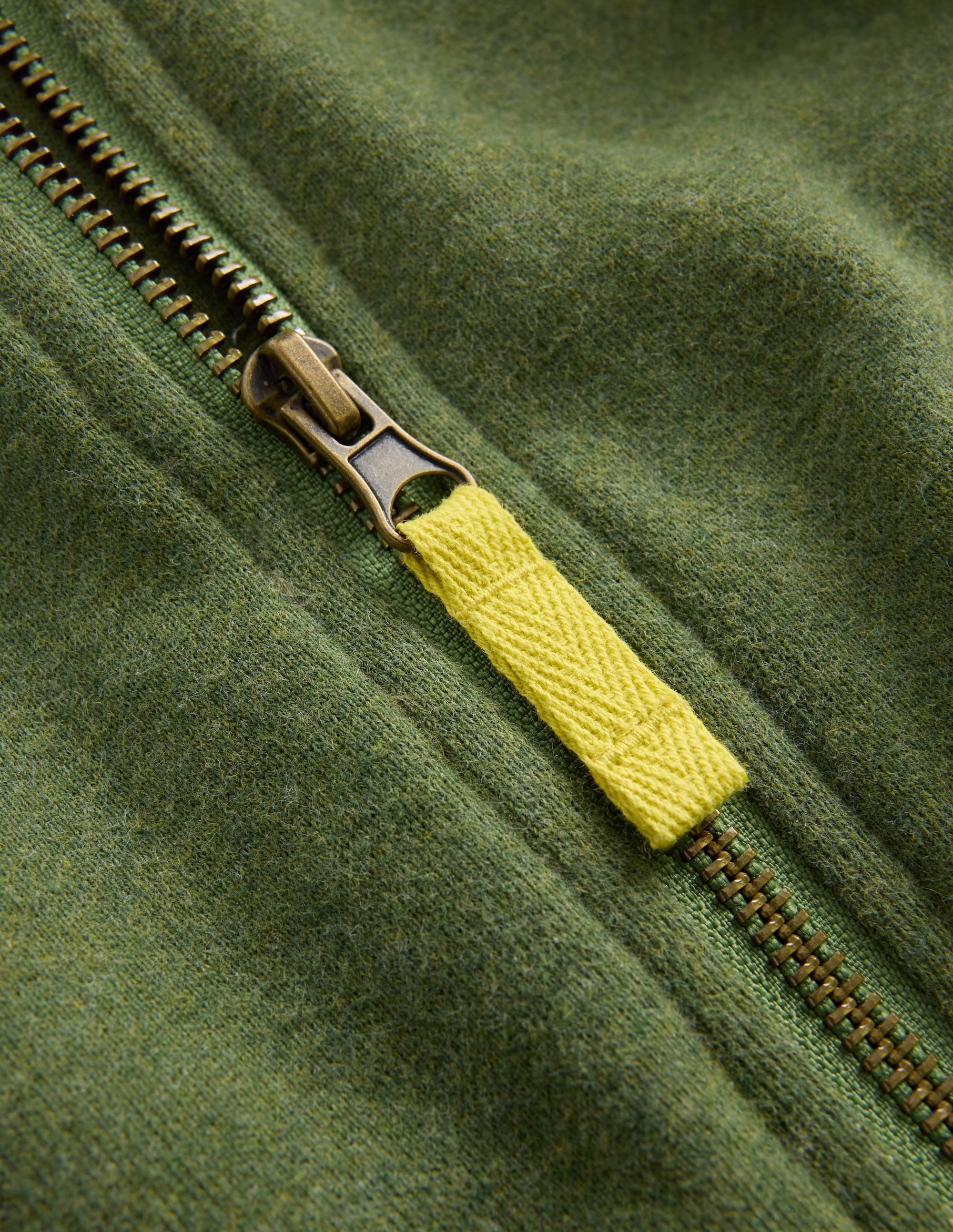 Fleece Lined Bomber Jacket-Green / Blue Colourblock - Image 3