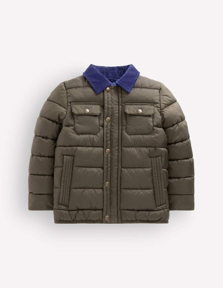Smart Padded Jacket-Khaki
