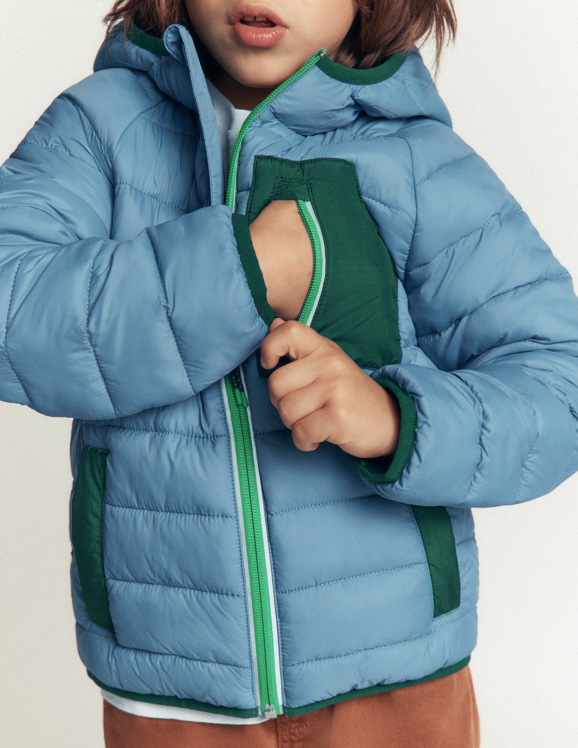 Pack-away Padded Jacket-Blue Aura-3