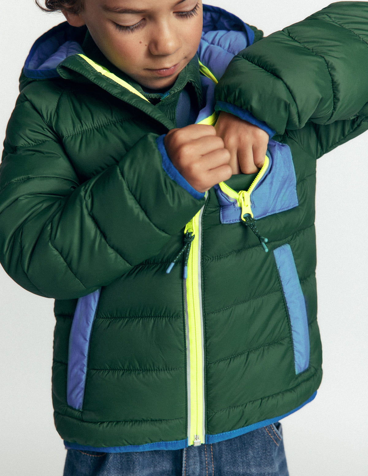 Pack-away Padded Jacket-Posy Green-3