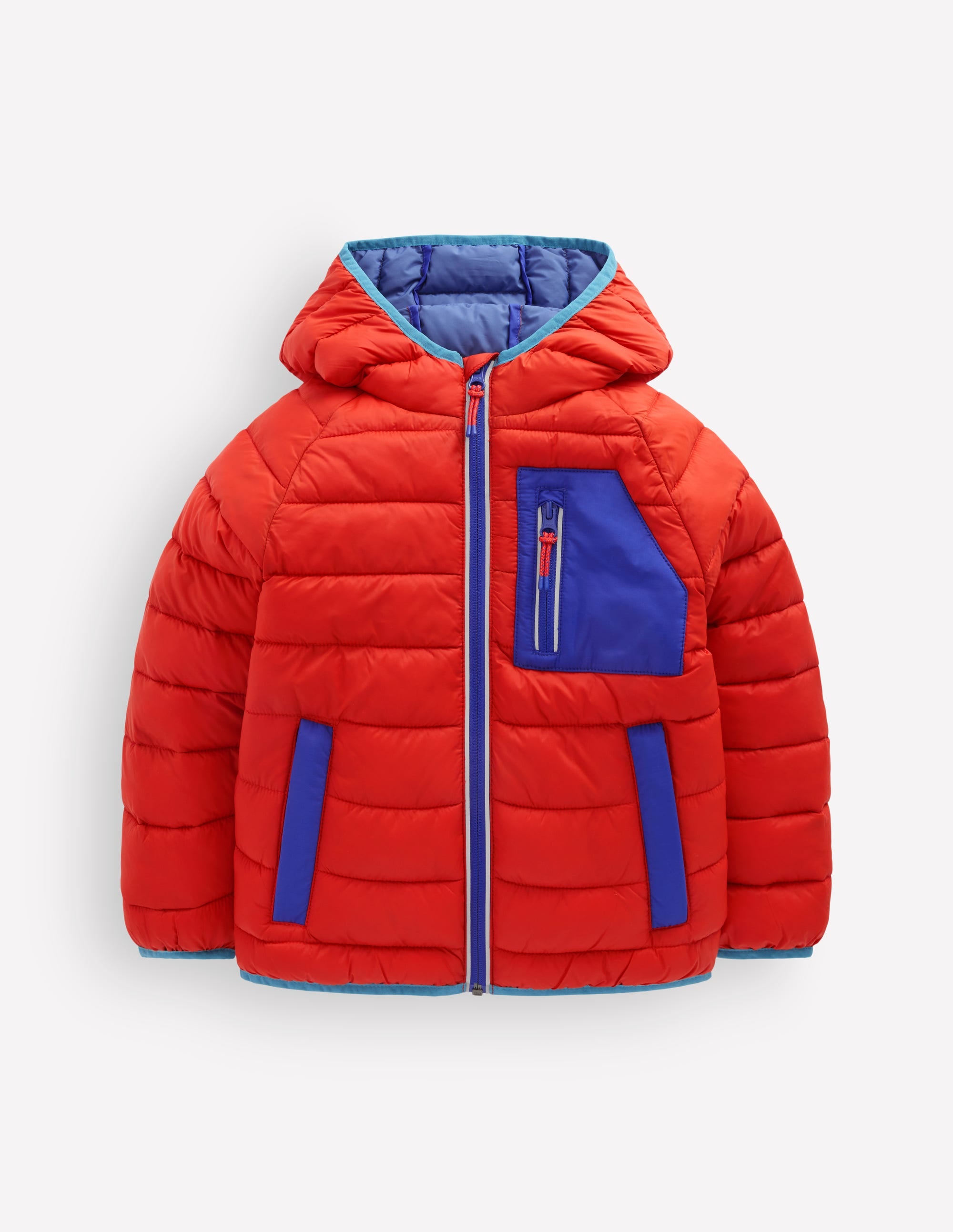 Pack-away Padded Jacket-Aurora Red - Image 1