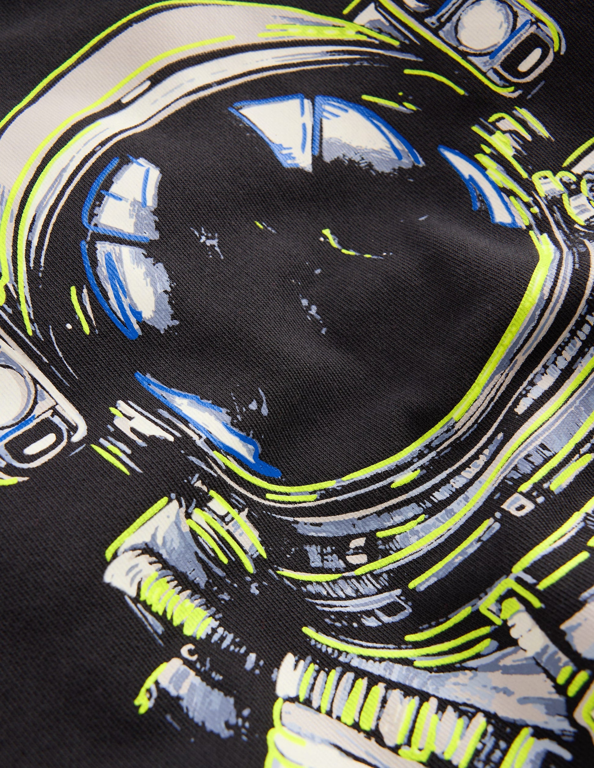 Glow Printed Sweatshirt-Shadow Grey Spaceman-5