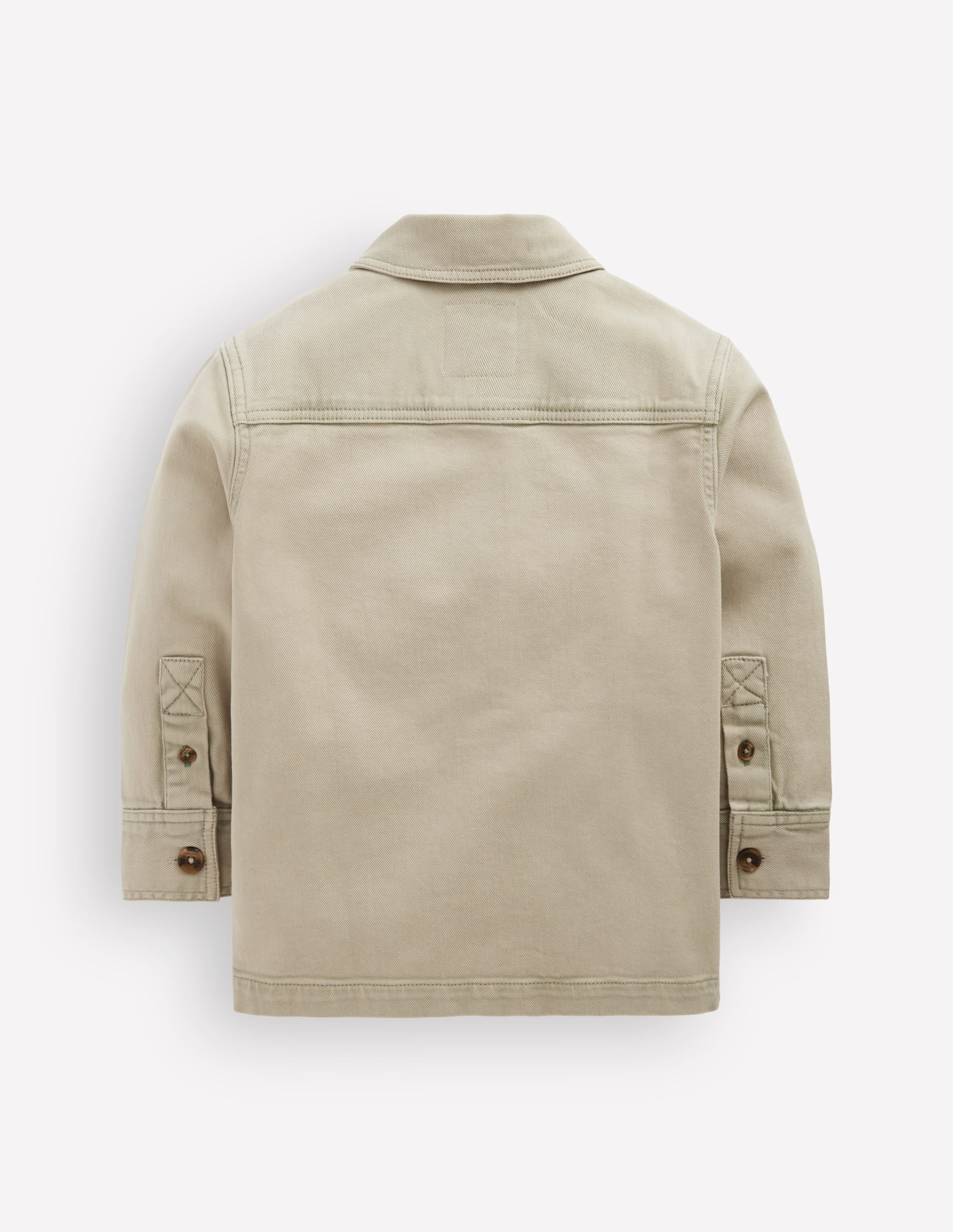 Cotton Front Pocket Overshirt-ACID WASH GREEN - Image 3
