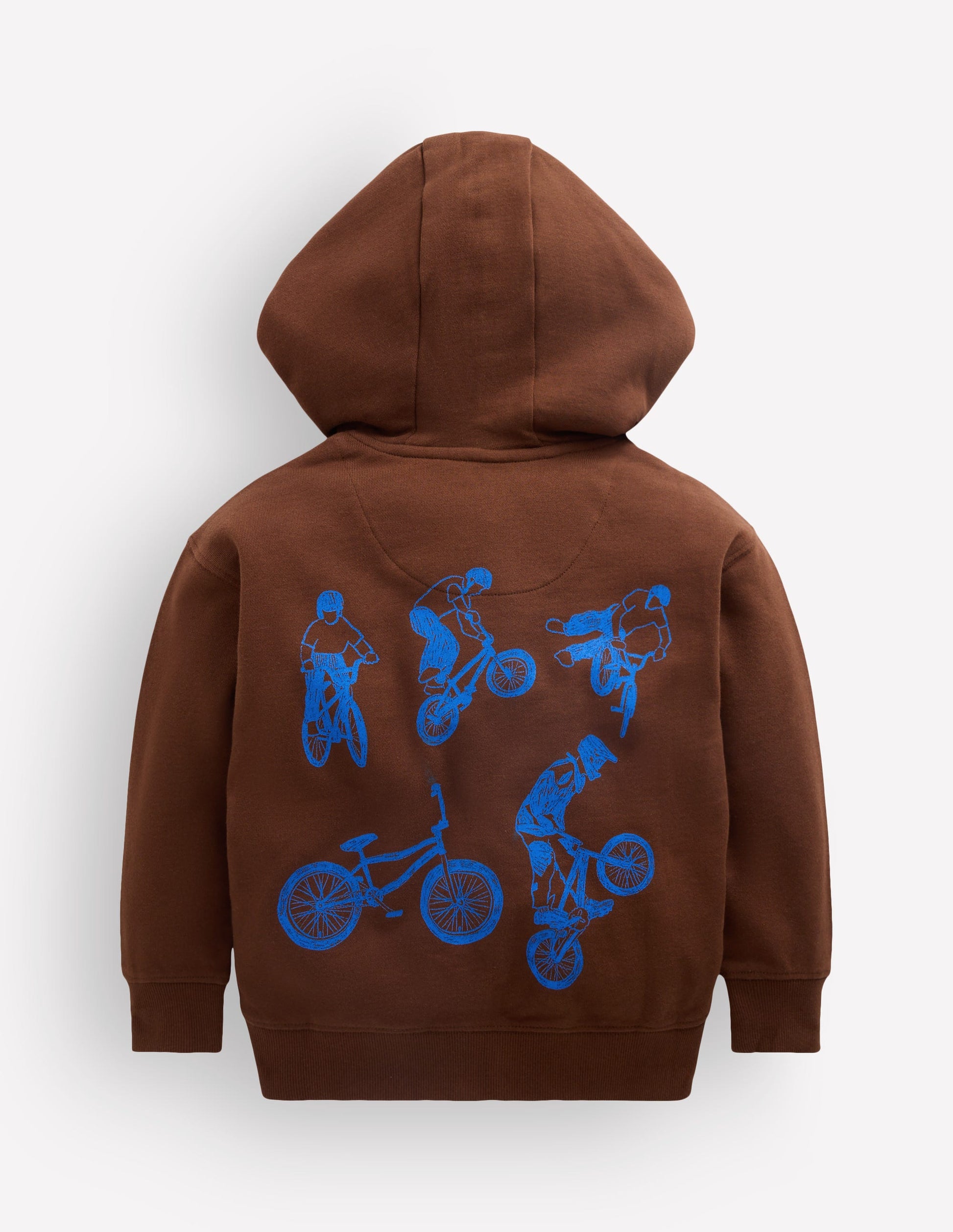 Front & Back Zip-Up Hoodie-Brown BMX-2