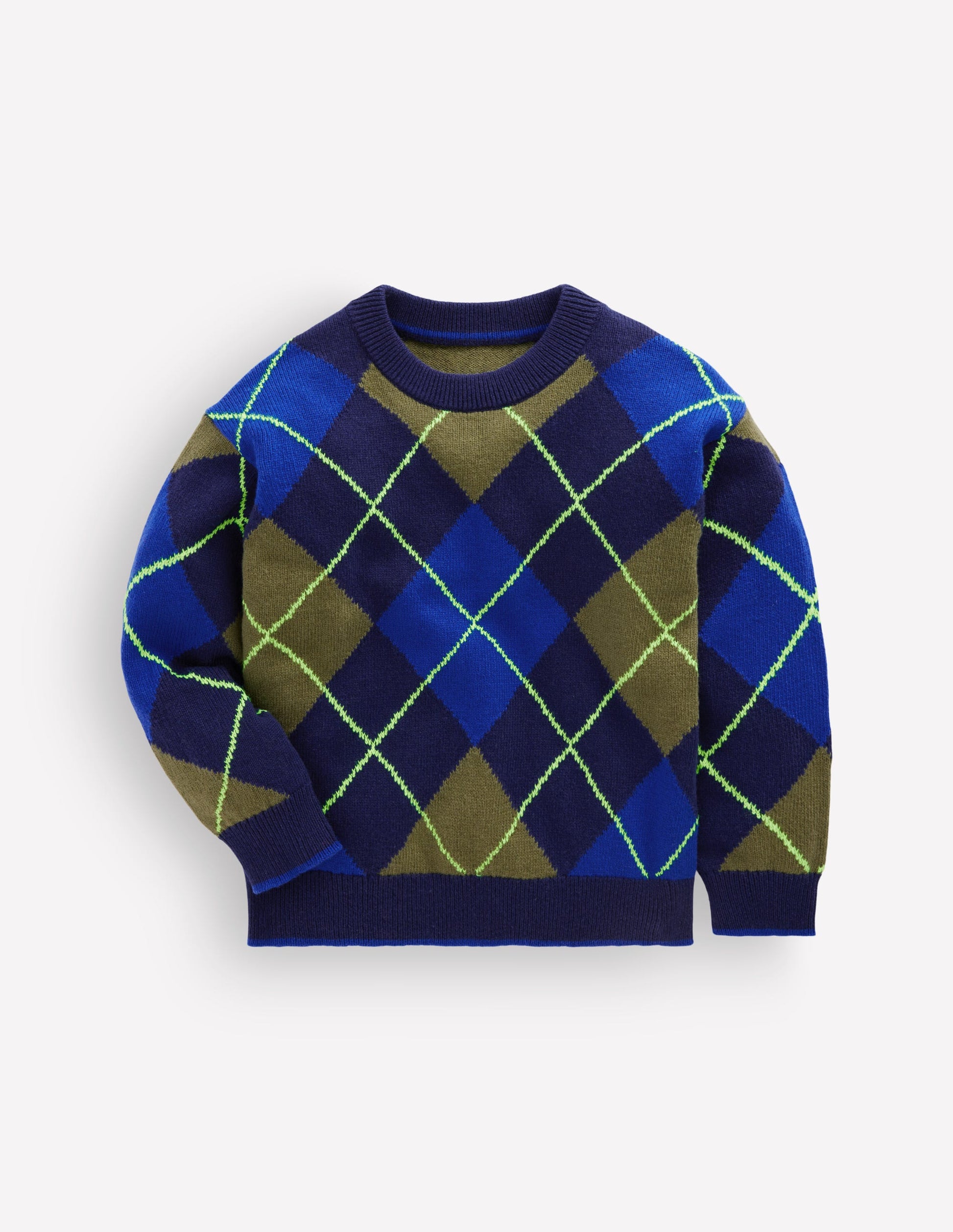 Argyle Jumper-College Navy-1