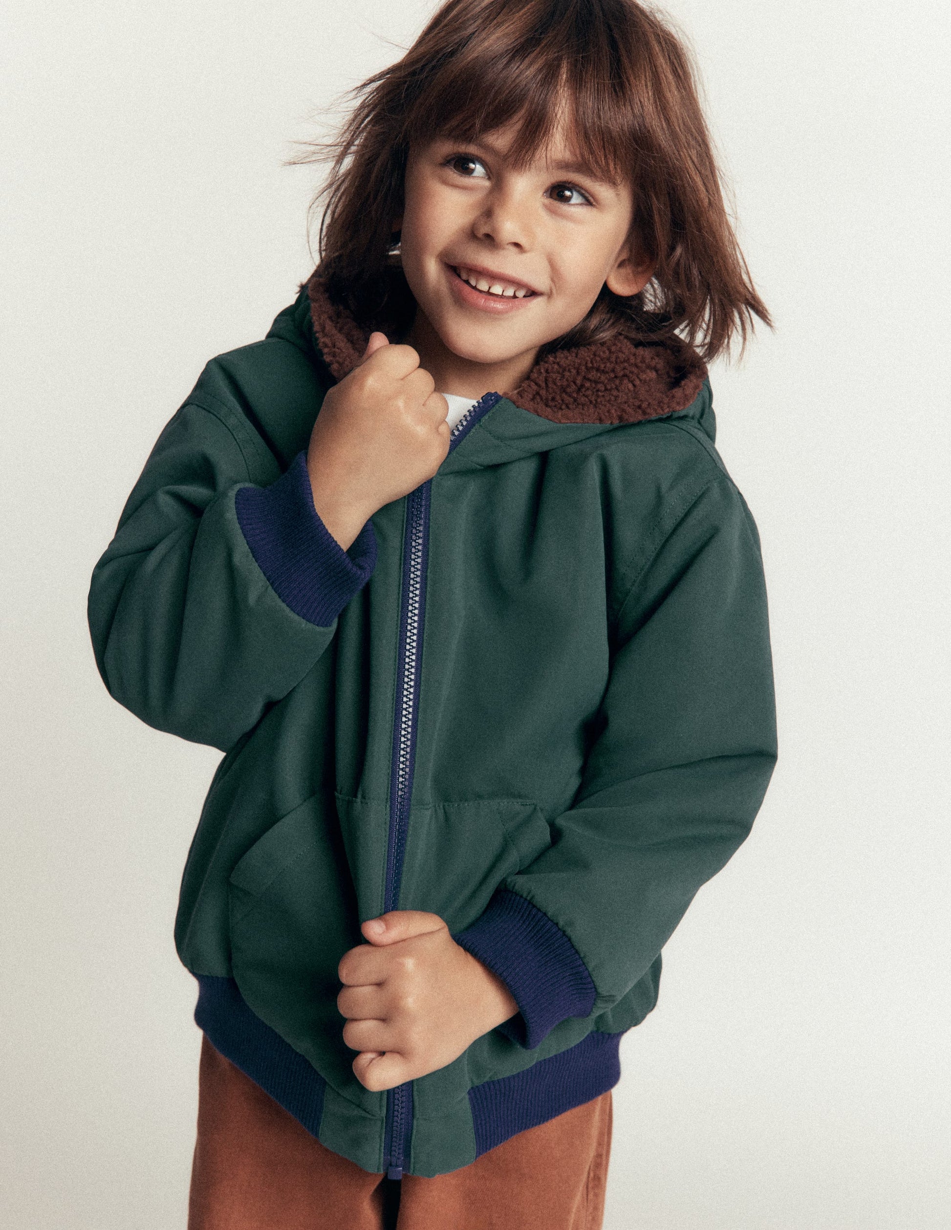 Reversible Borg Bomber-Malachite Green/Raw Umber-1