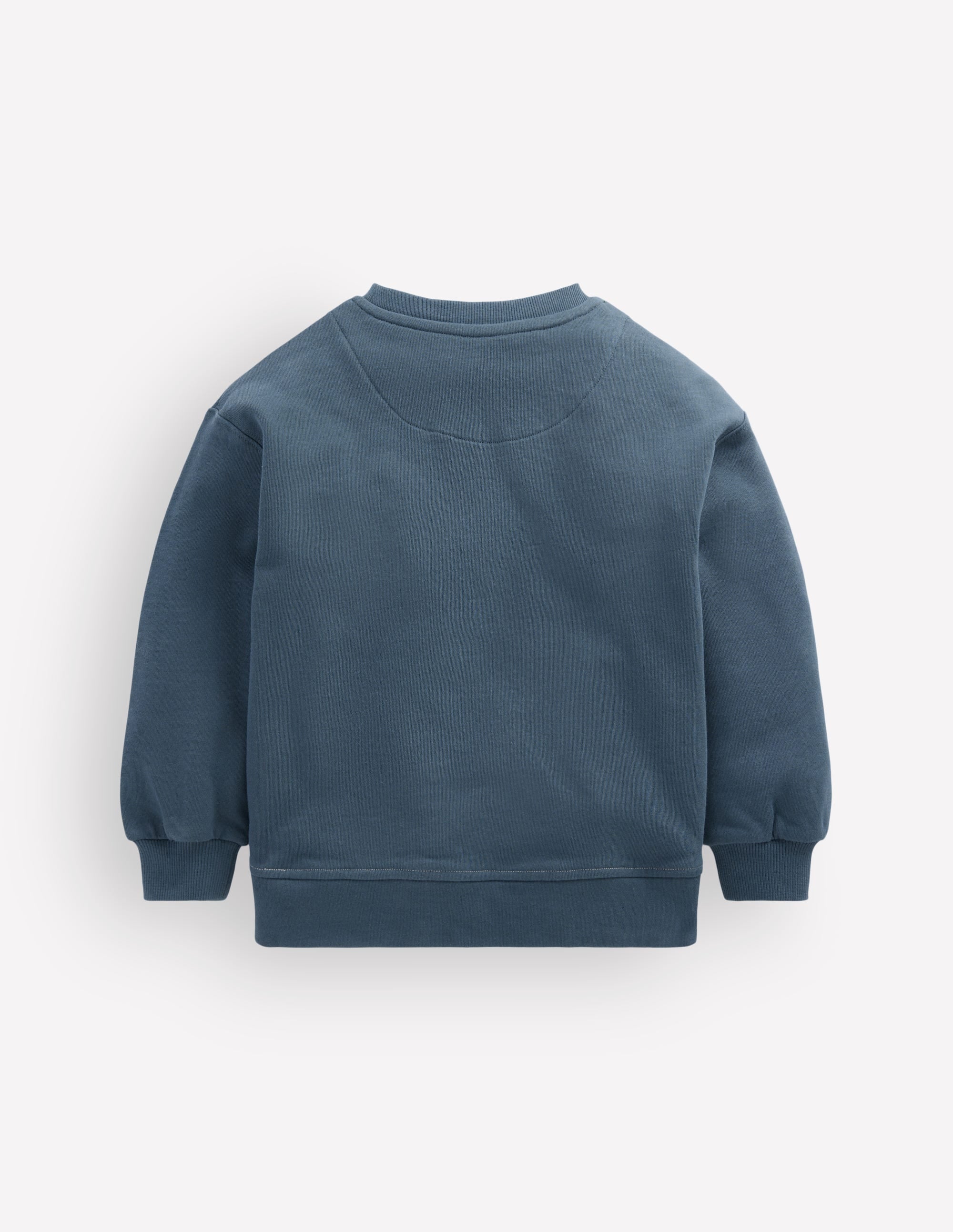 Halloween Glow Sweatshirt-College Navy Skull - Image 4