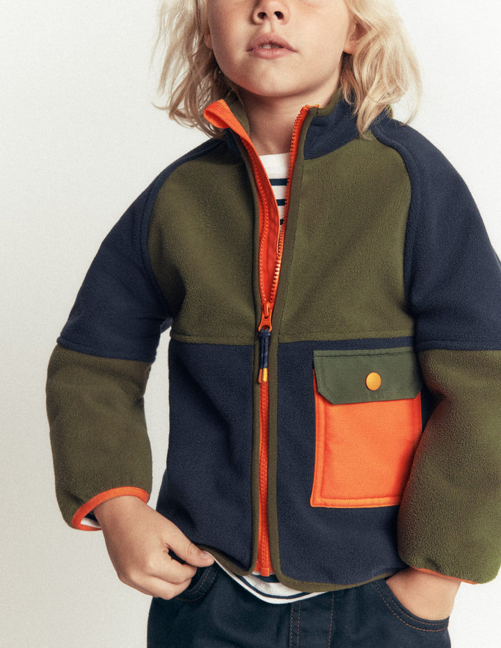 Cosy Windproof Fleece-Khaki