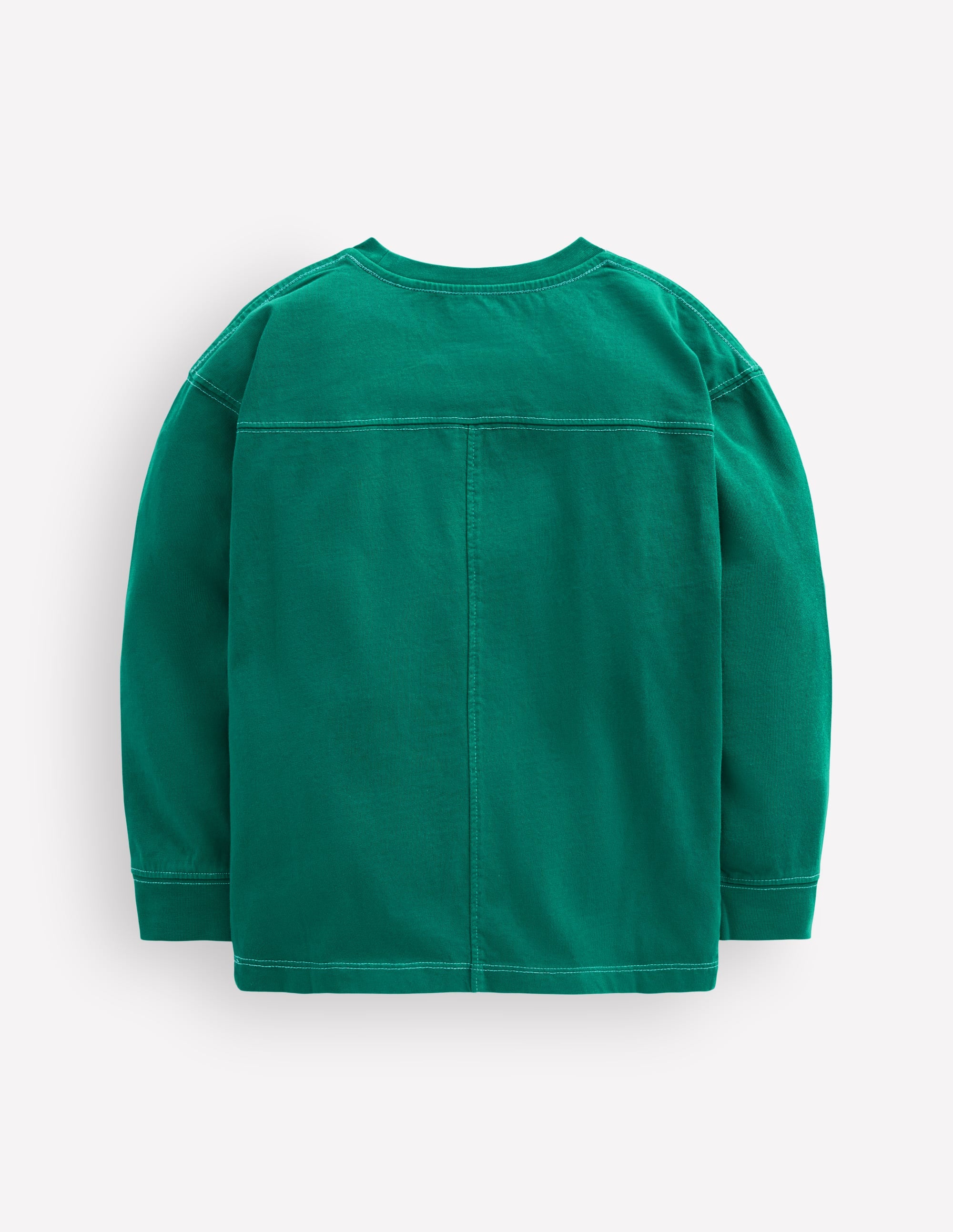 Relaxed Seam Detail T-shirt-Pine Green - Image 2