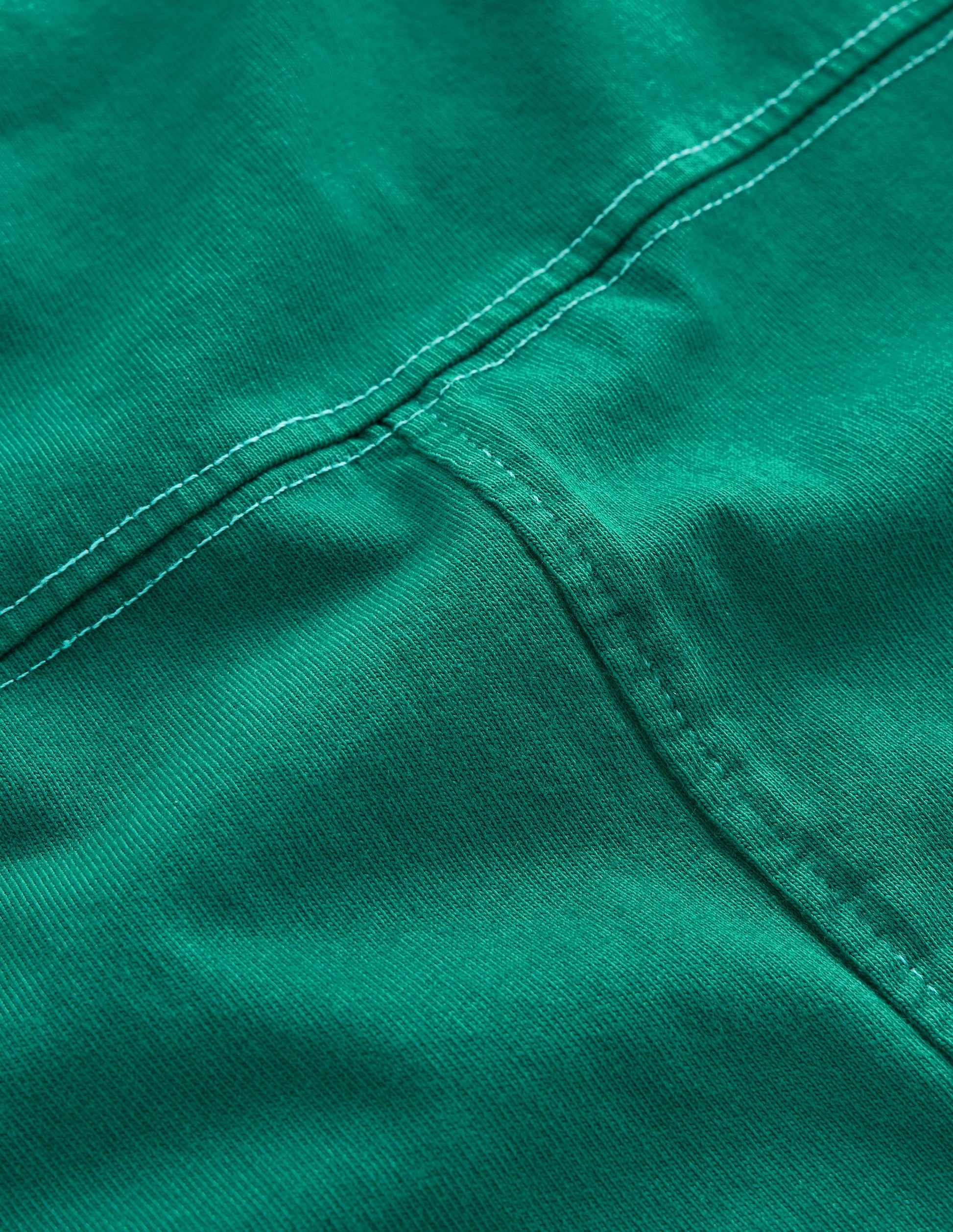 Relaxed Seam Detail T-shirt-Pine Green-3