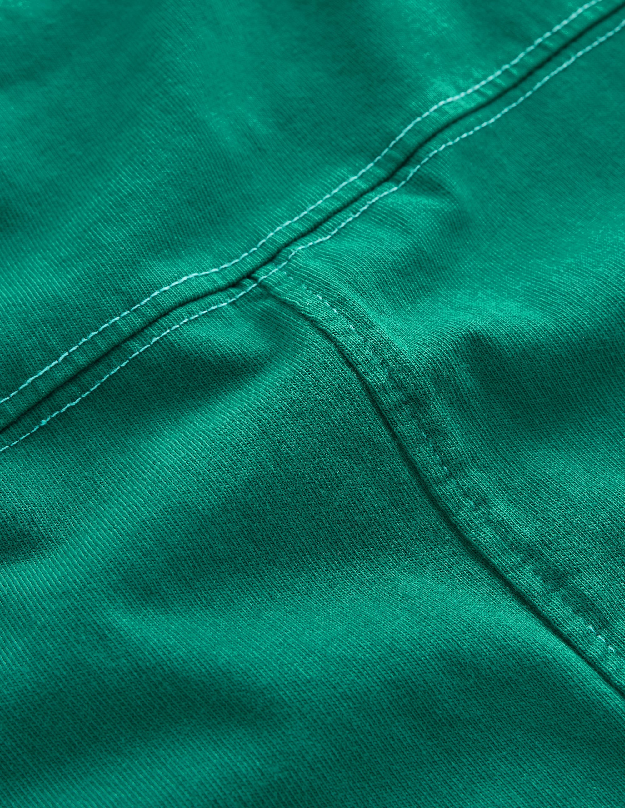 Relaxed Seam Detail T-shirt-Pine Green - Image 3