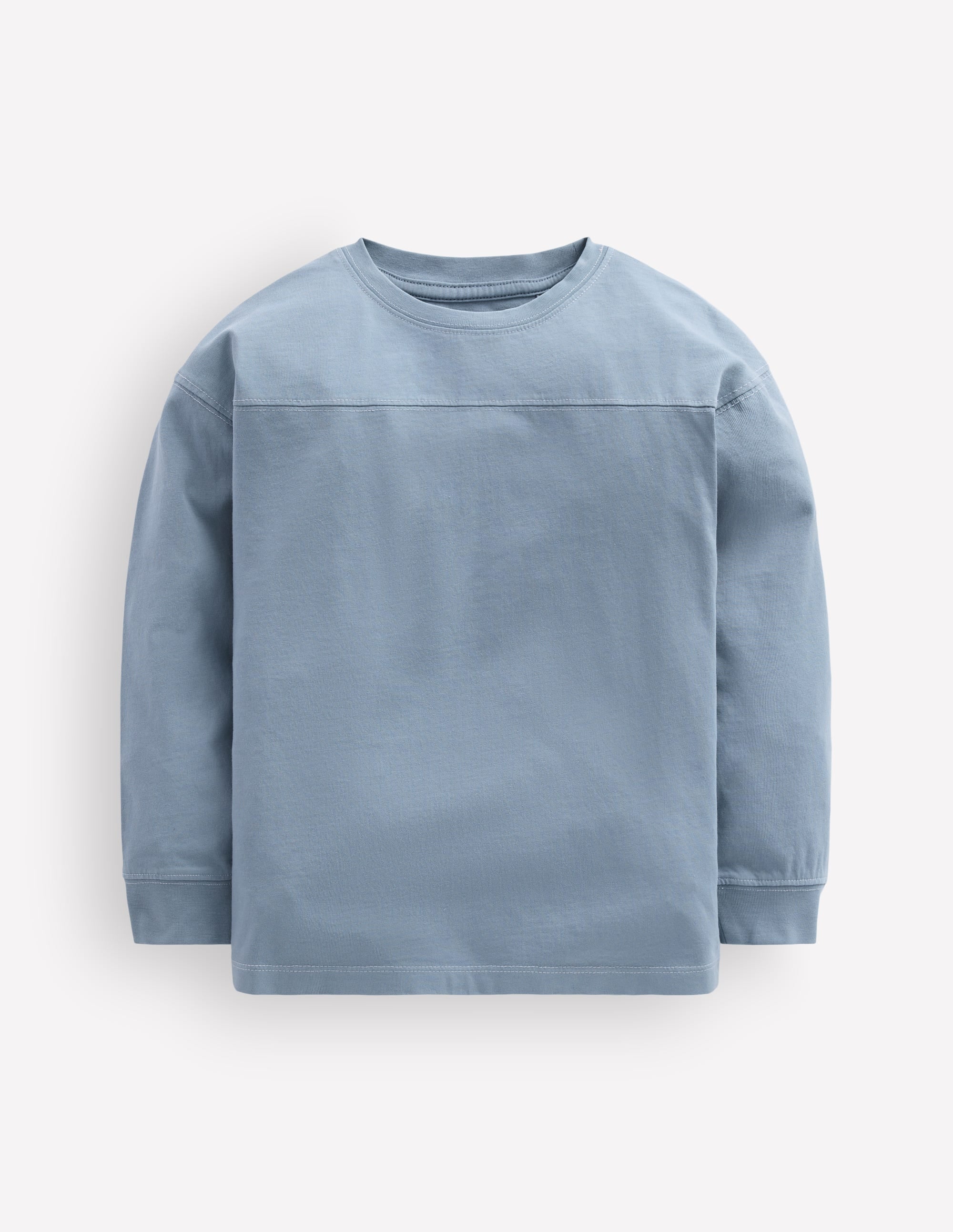 Relaxed Seam Detail T-shirt-French Blue - Image 1