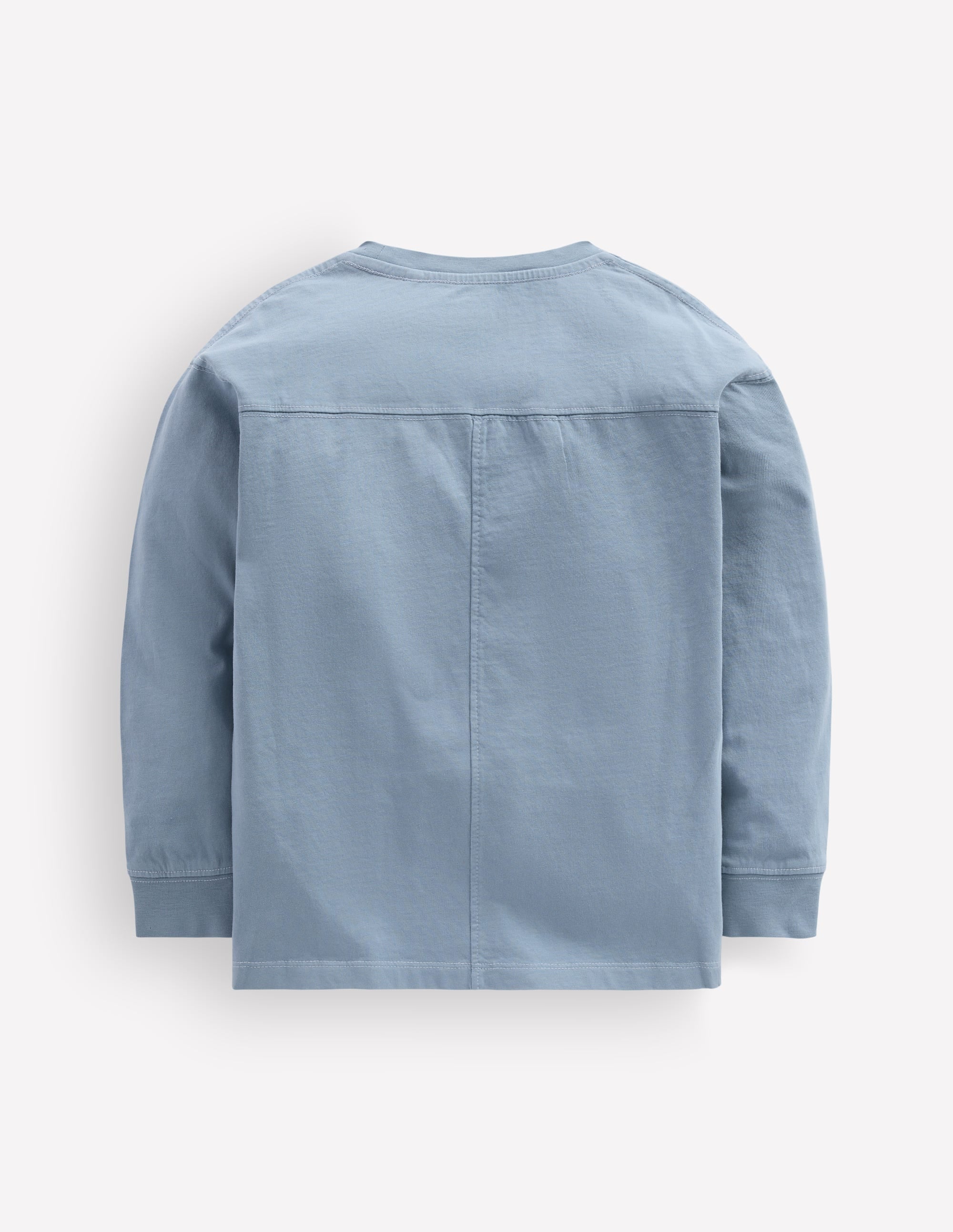 Relaxed Seam Detail T-shirt-French Blue - Image 2