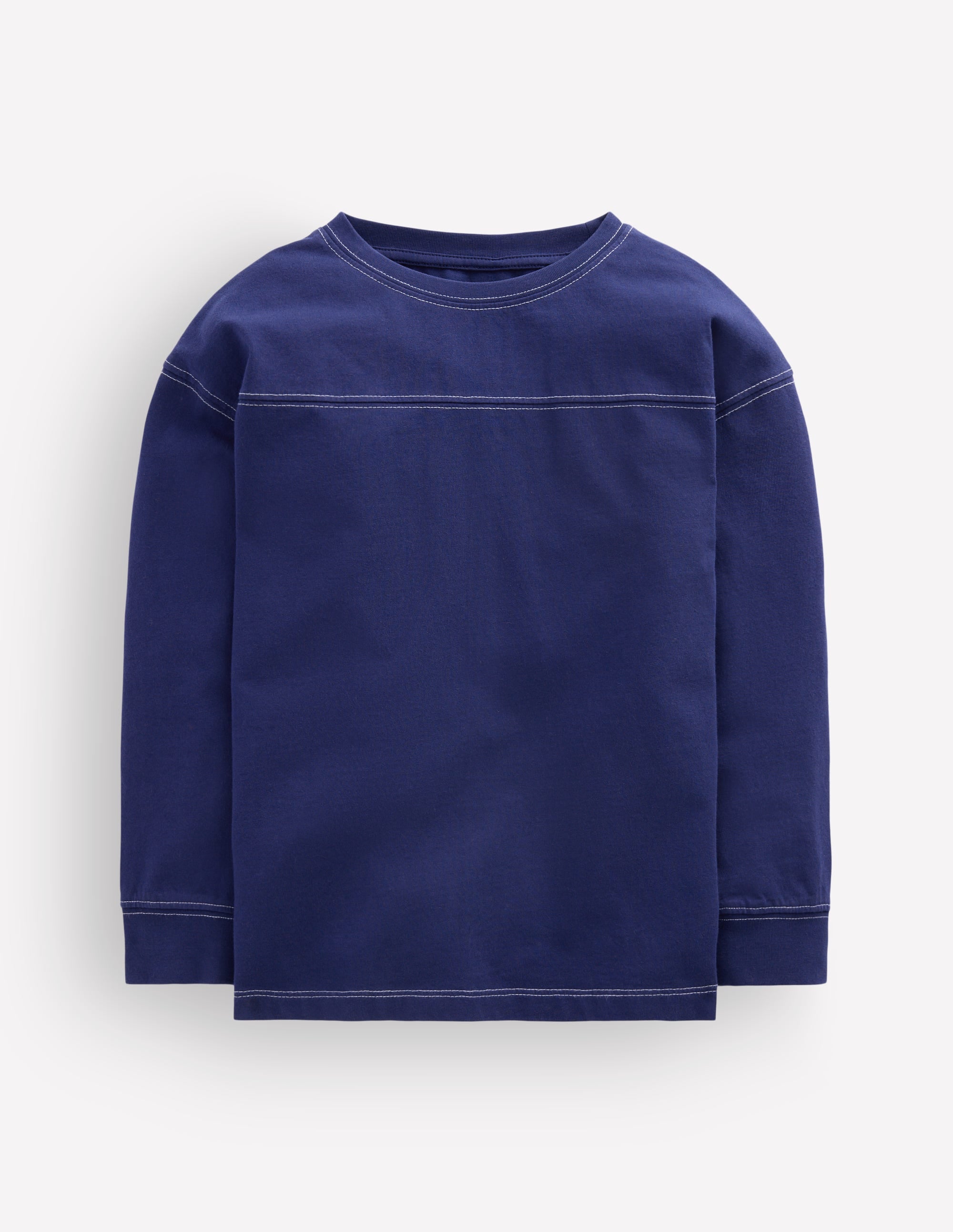 Relaxed Seam Detail T-shirt-Starboard Blue - Image 1