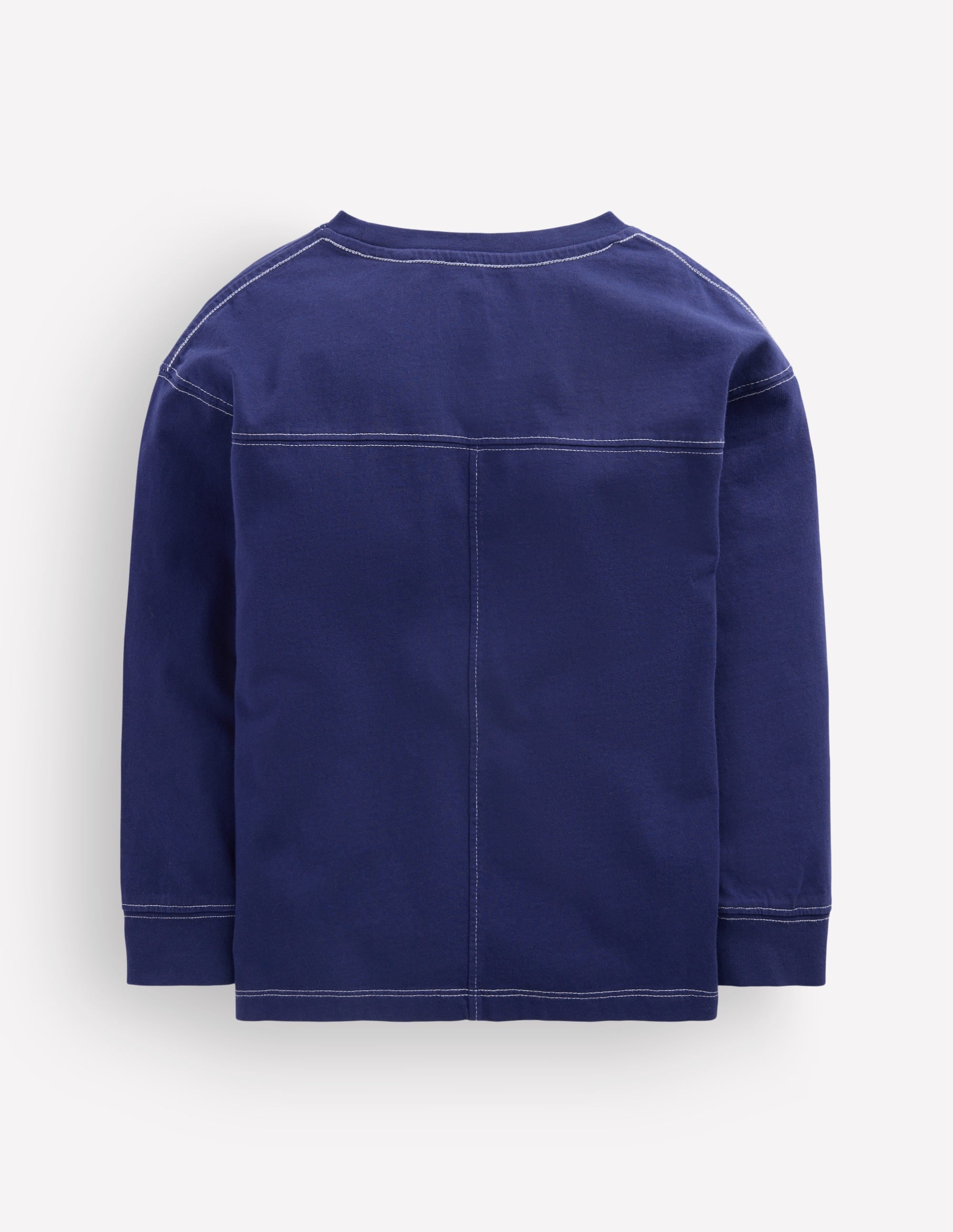 Relaxed Seam Detail T-shirt-Starboard Blue - Image 2