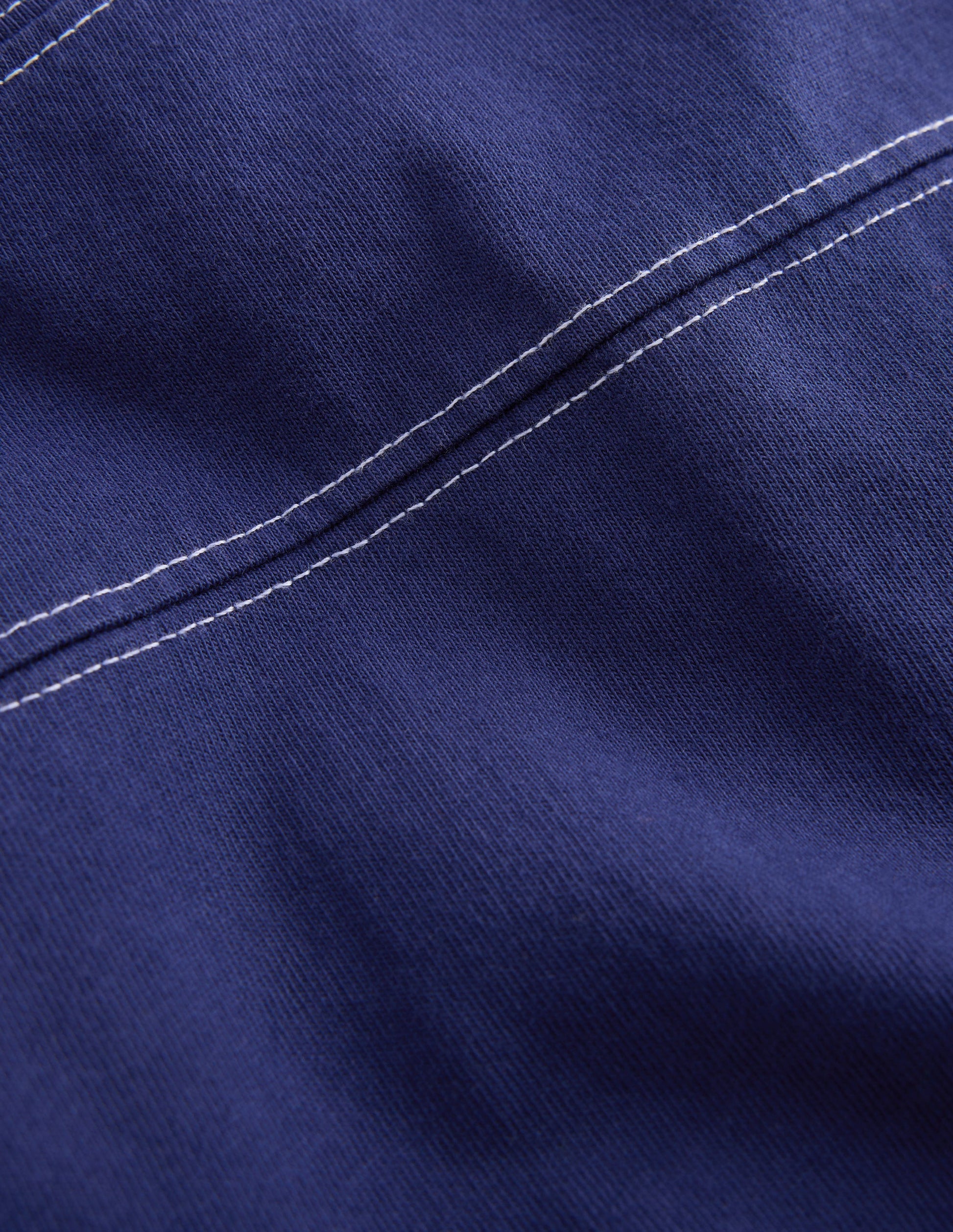 Relaxed Seam Detail T-shirt-Starboard Blue-3
