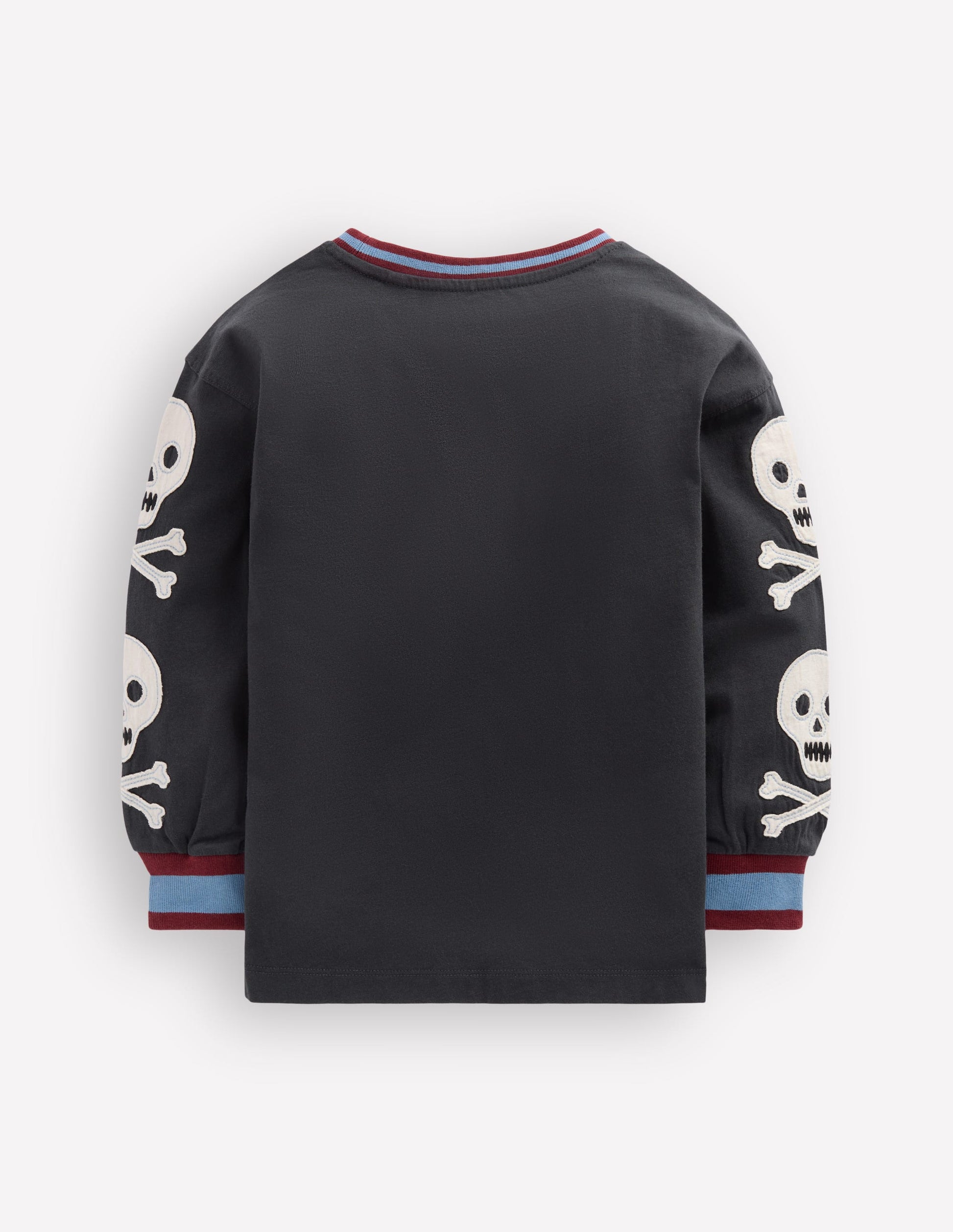 Relaxed Appliqué T-shirt-Shadow Grey Skulls-4