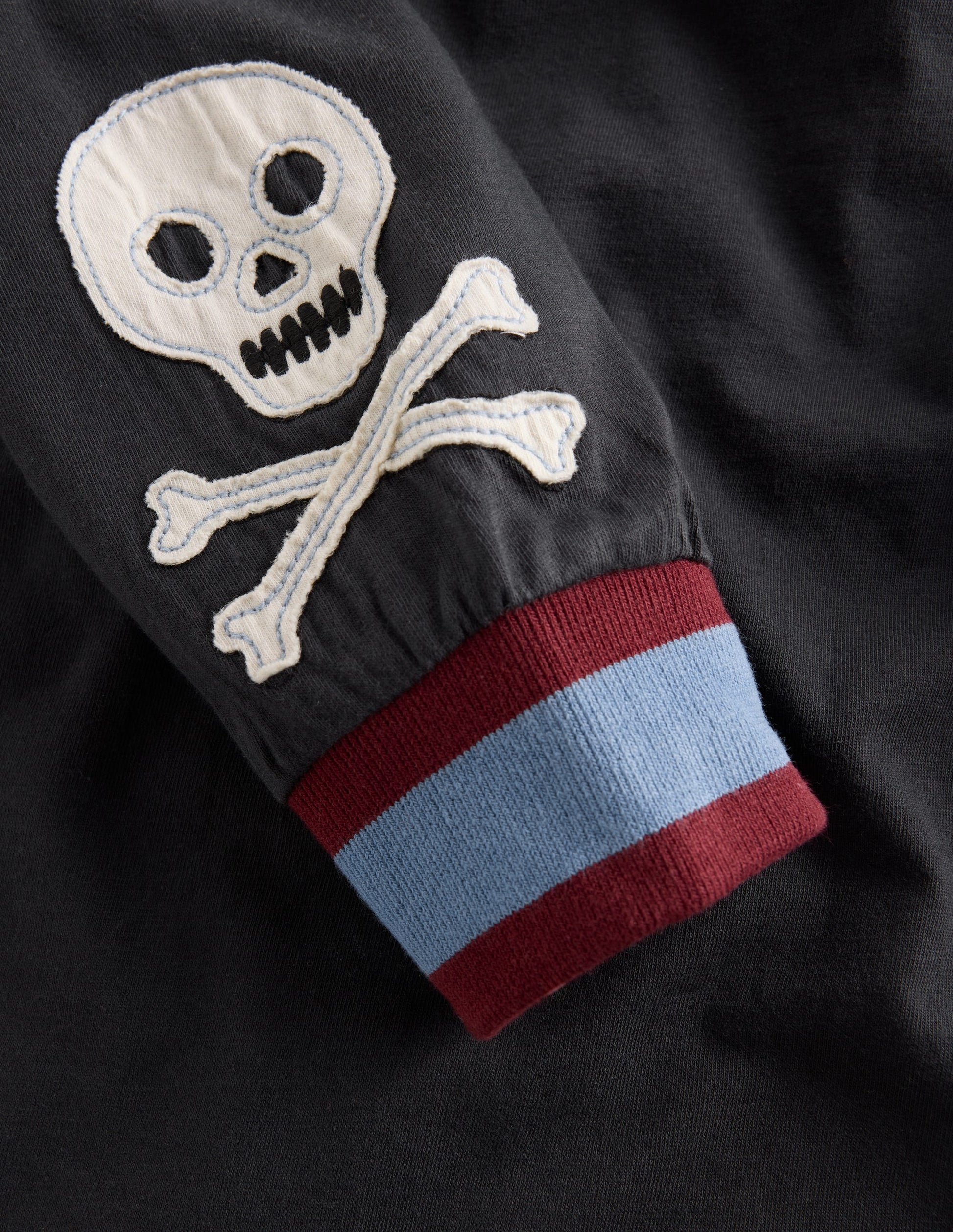 Relaxed Appliqué T-shirt-Shadow Grey Skulls-5