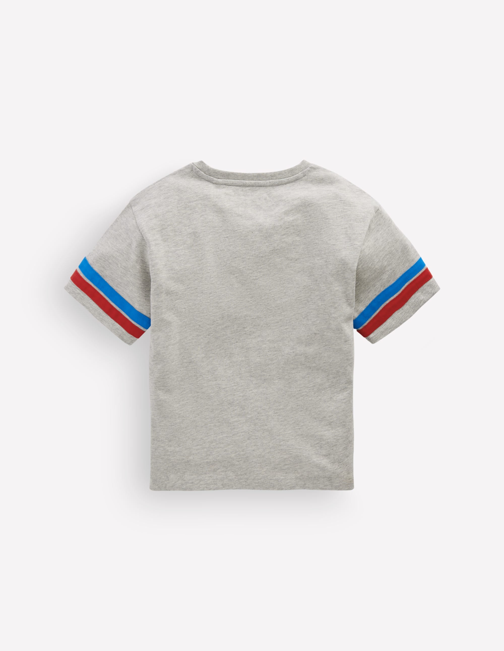 Colour Block Graphic T-shirt-Grey Marl Firetruck - Image 2