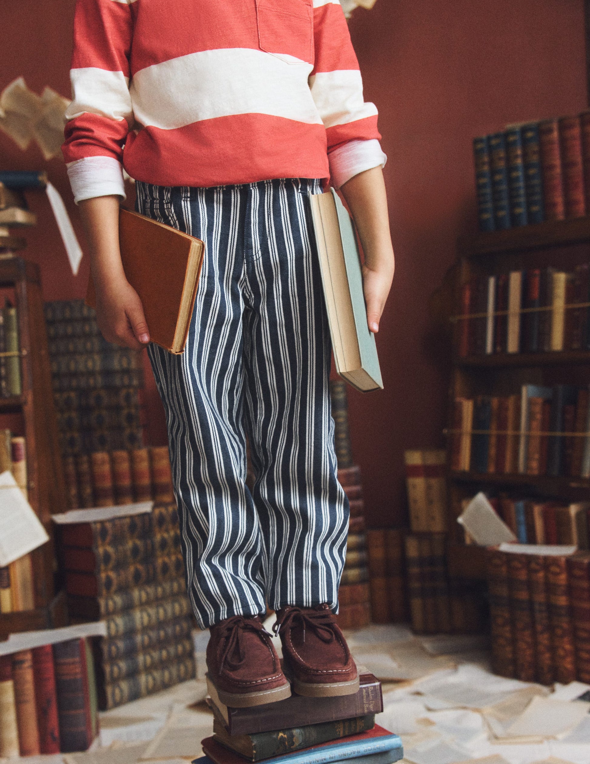 Regular Straight Jeans-Pin Stripe-1