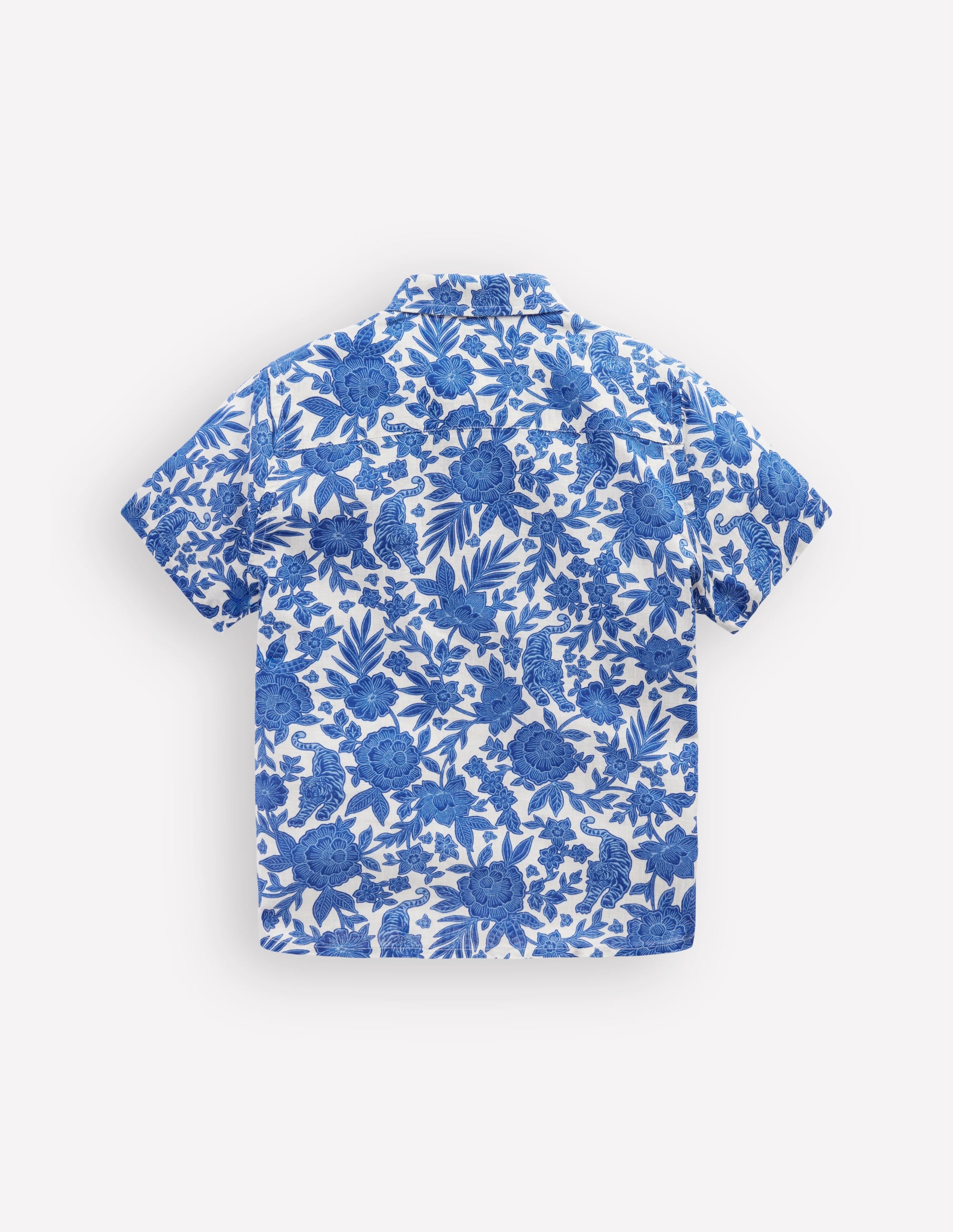 Cotton Linen Shirt-Jungle Woodblock - Image 2