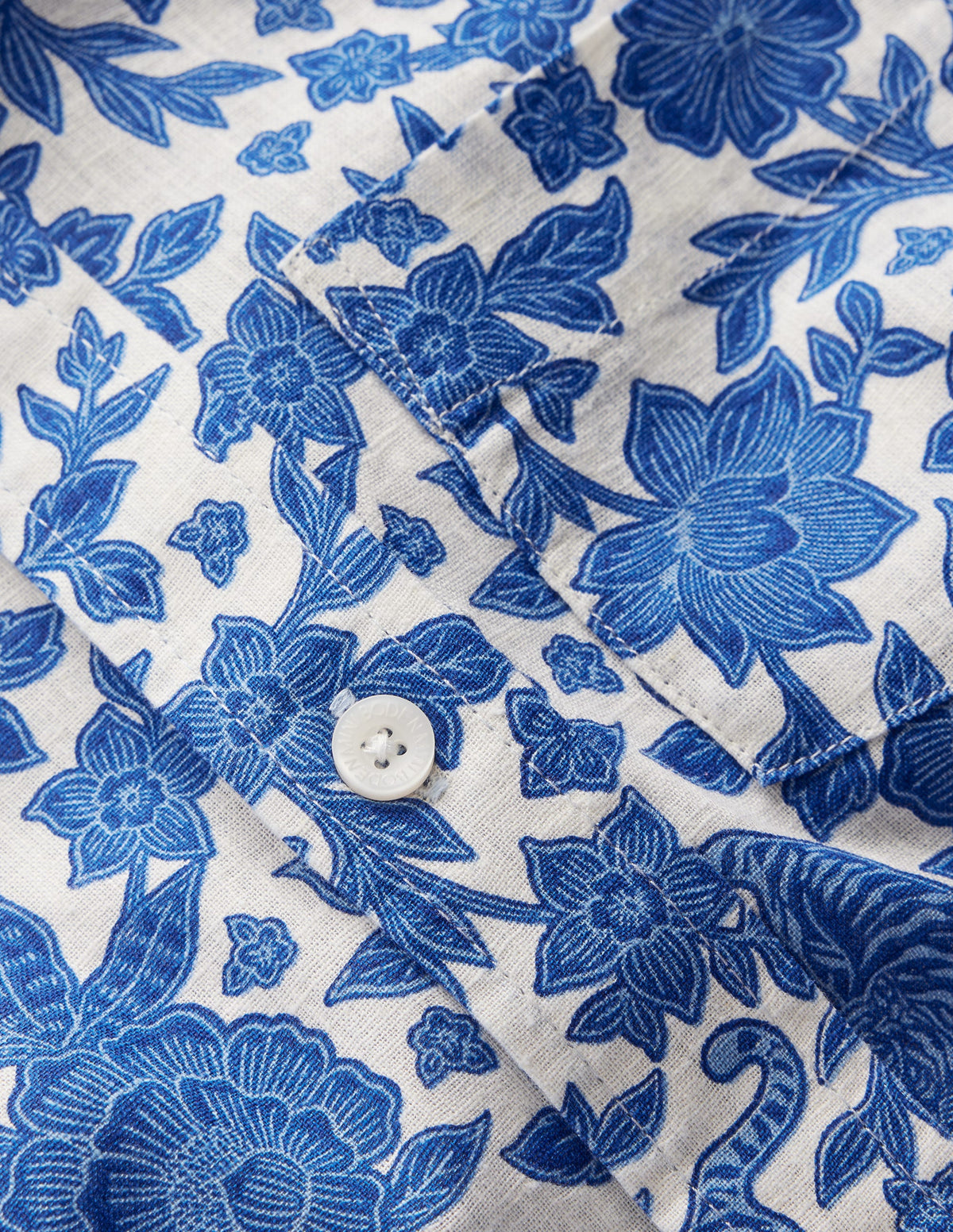 Cotton Linen Shirt-Jungle Woodblock - Image 3
