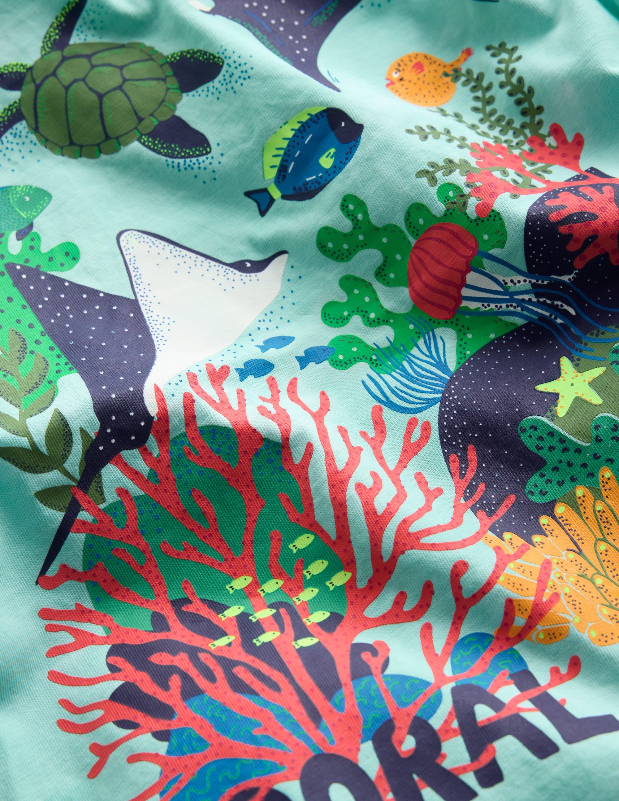 Front & Back Printed T-shirt-Tie Dye Coral Reef - Image 6