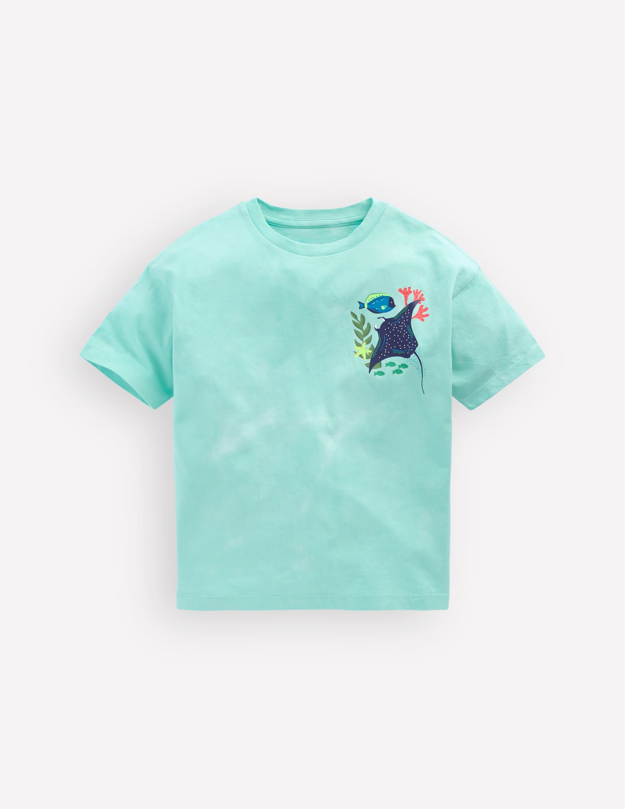 Front & Back Printed T-shirt-Tie Dye Coral Reef - Image 4
