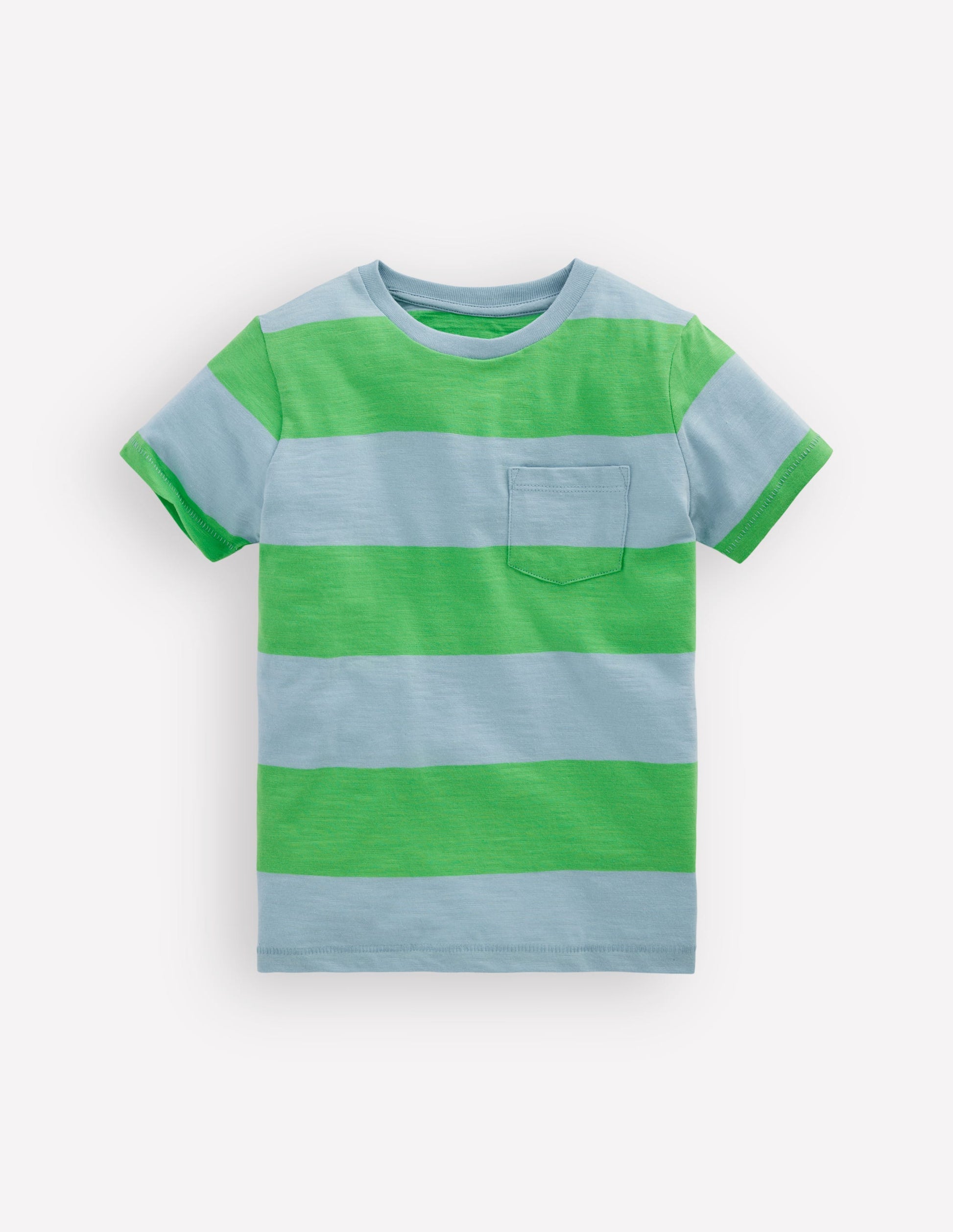 Everyday Short Sleeve T-Shirt-Parakeet Green/Vintage Blue-1