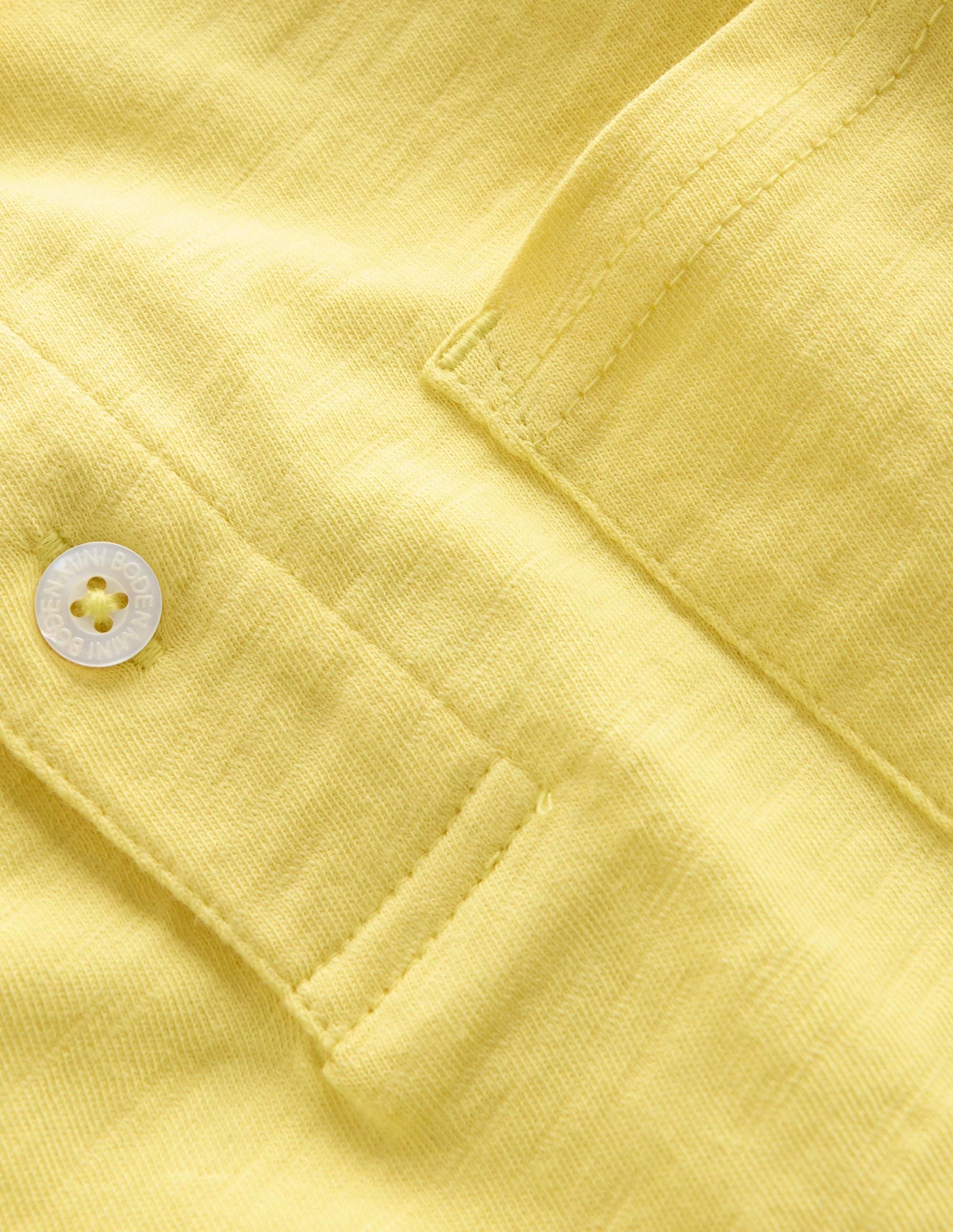 Slub Polo Shirt-Sherbet Lime Yellow - Image 3