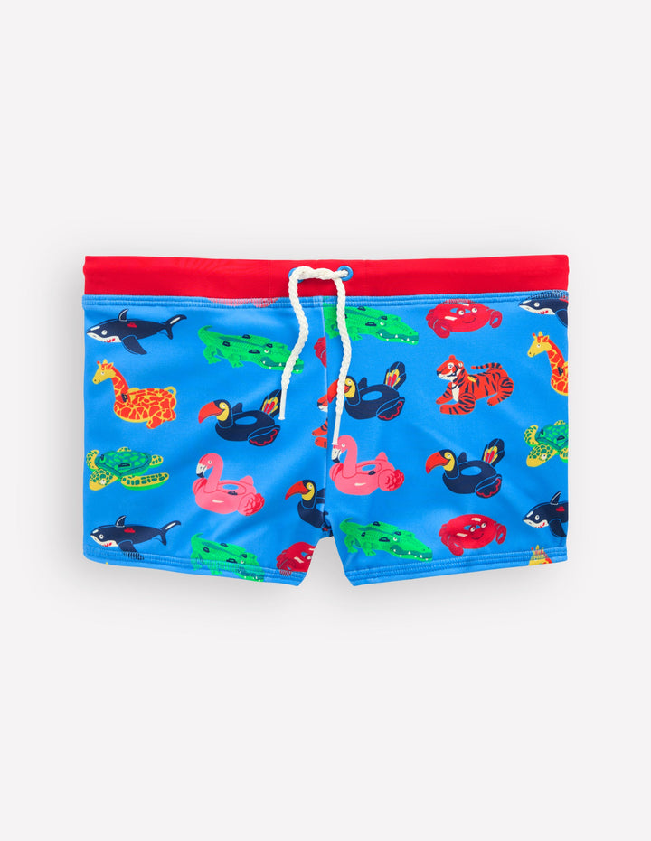 Swim Trunks-Malibu Blue Pool Floats
