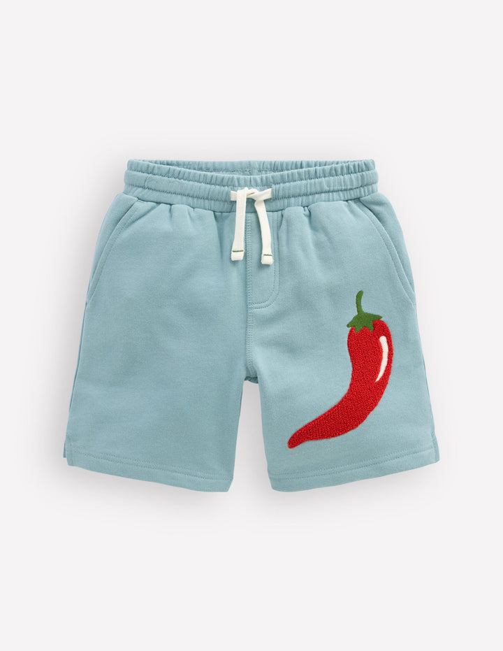 Fun Sweatshorts-Seamist Blue Chillies