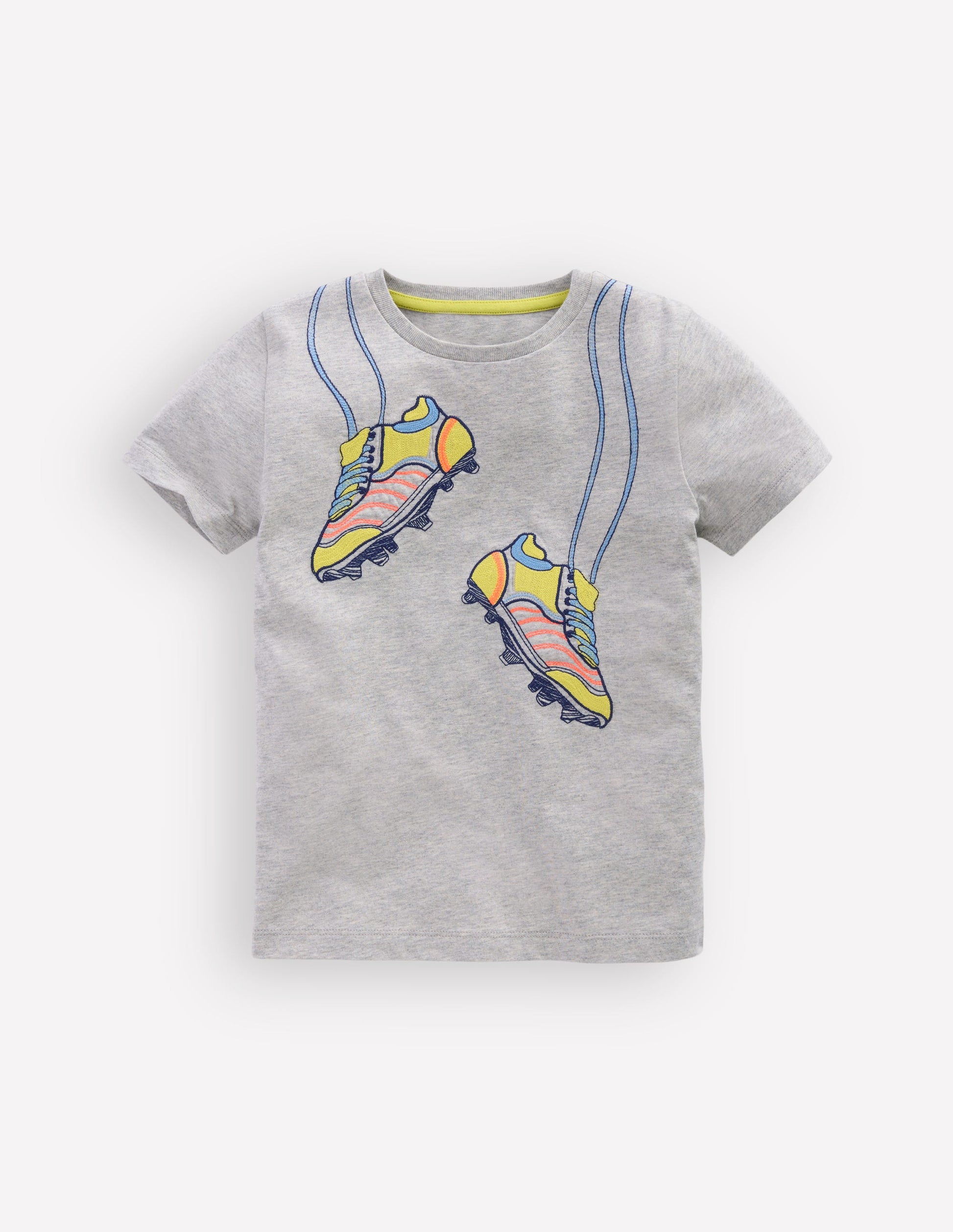 Linear Stitch T-shirt-Grey Marl Football Boots-3