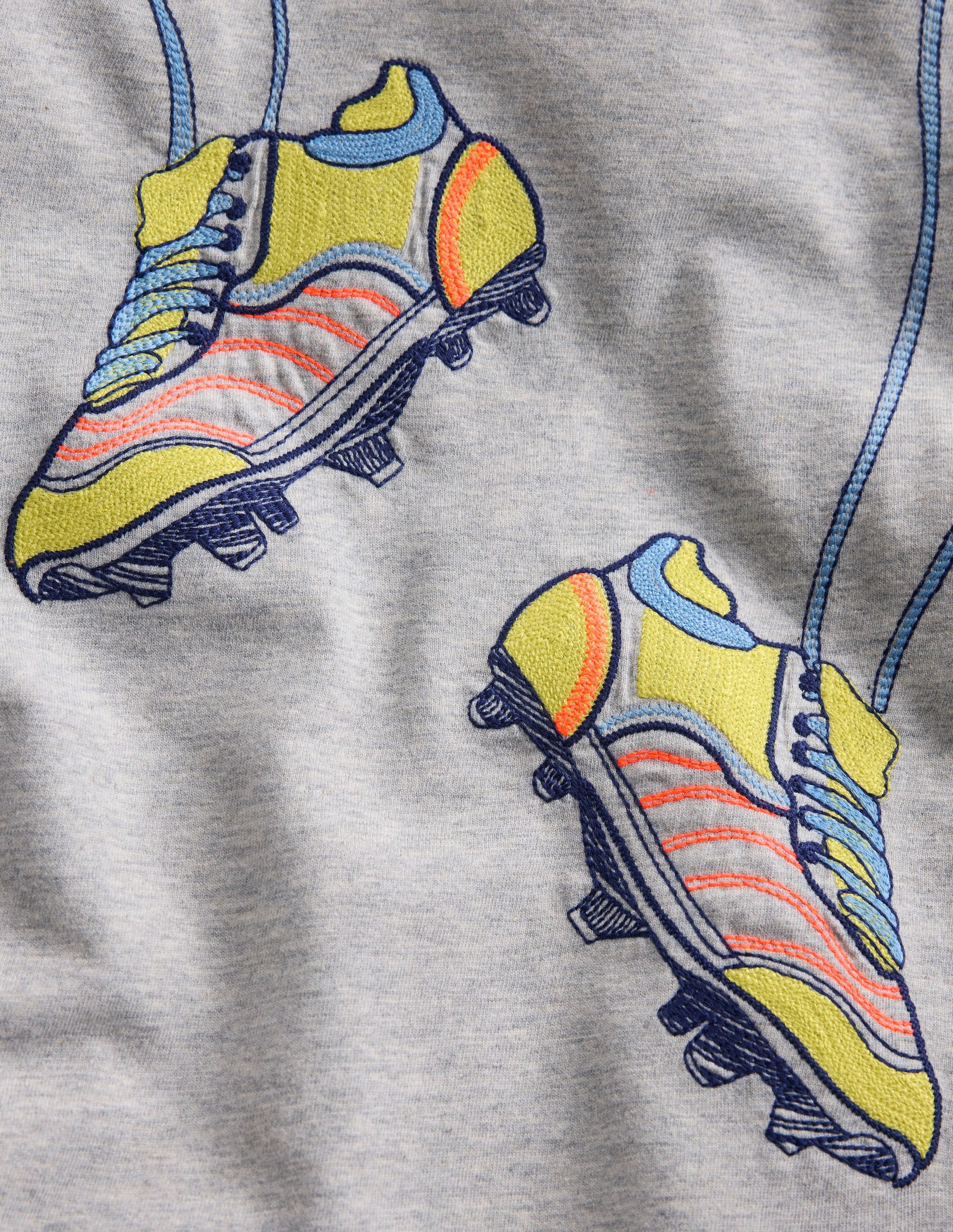 Linear Stitch T-shirt-Grey Marl Football Boots-5