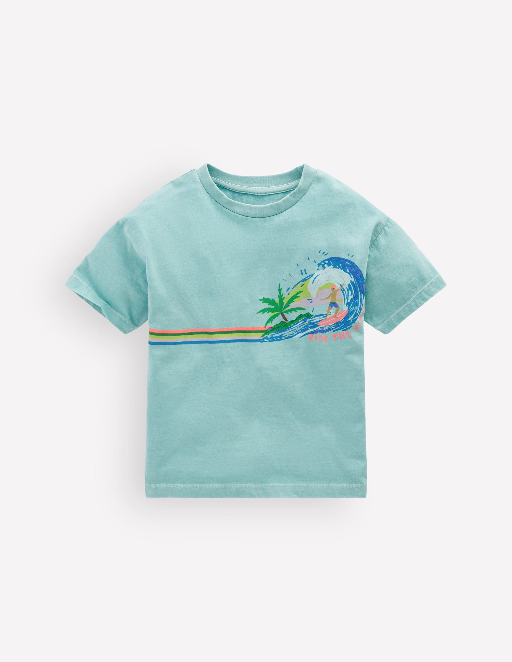 Relaxed Graphic T-shirt-Nile Blue Surf-1
