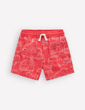 Double Cloth Shorts-Cayenne Embroidery