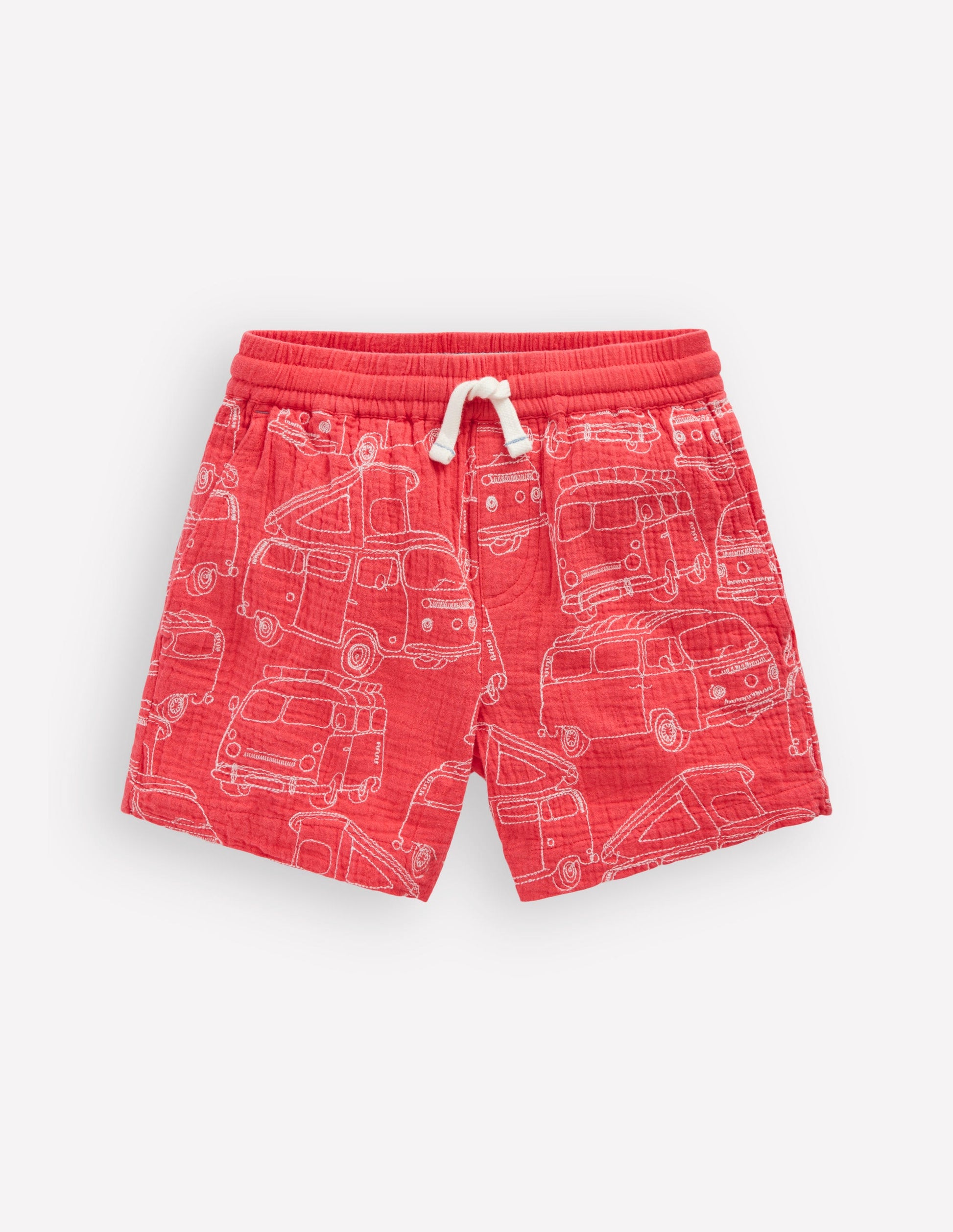 Double Cloth Shorts-Cayenne Embroidery-2