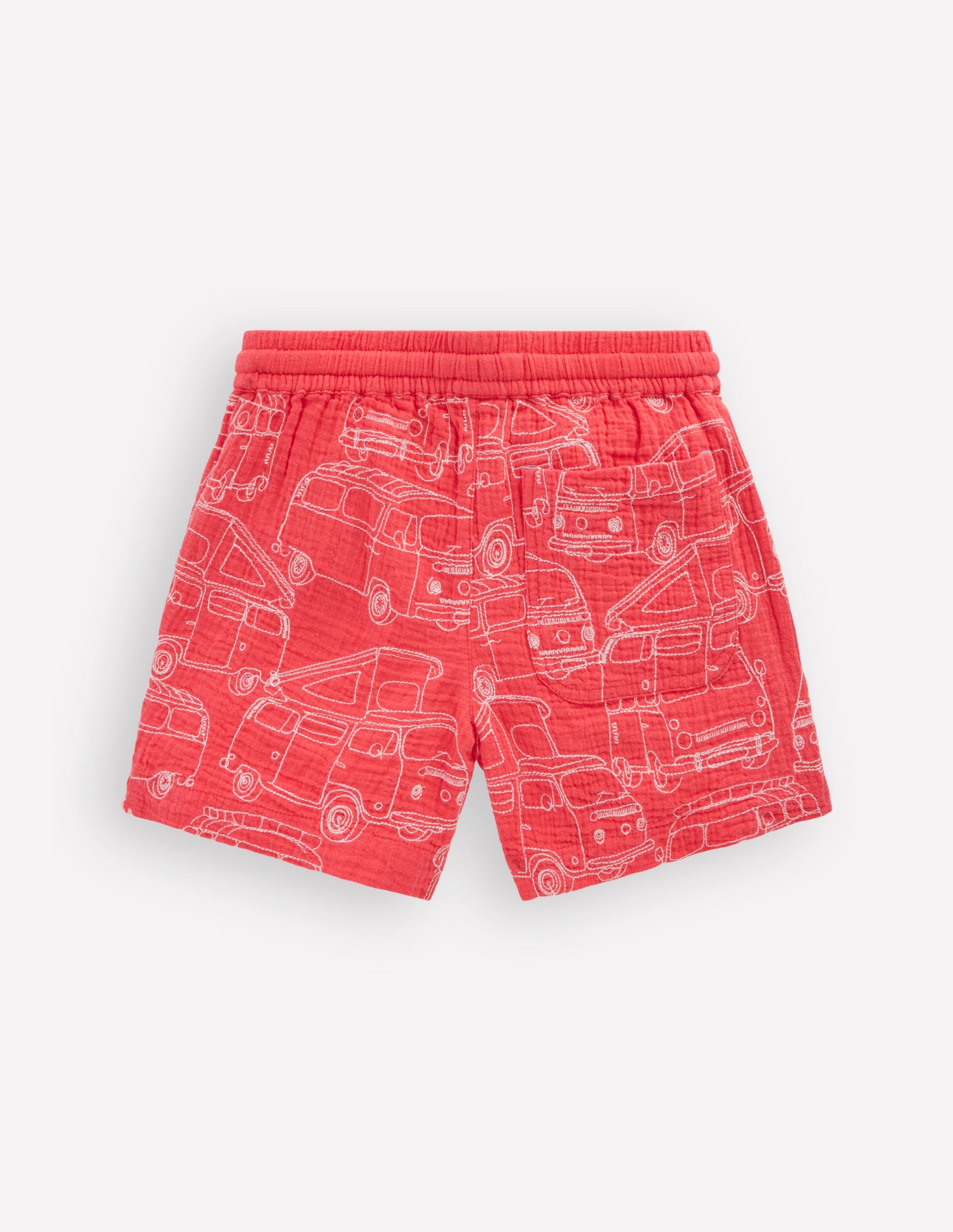 Double Cloth Shorts-Cayenne Embroidery-3