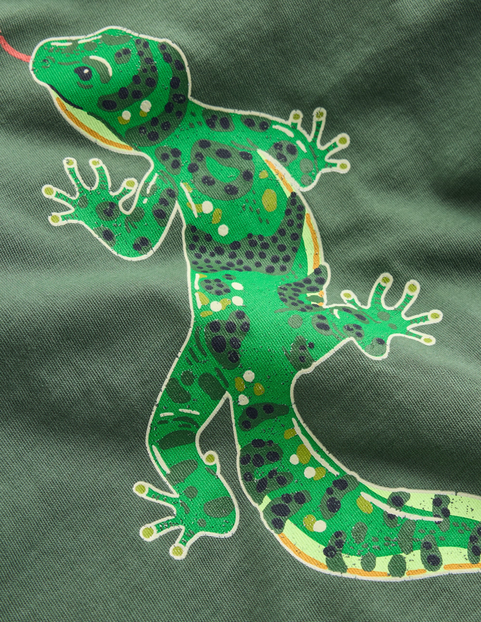 Front and Back Glow T-shirt-Bottle Green, Lizard X-Rray - Image 5