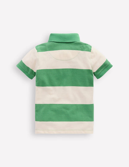 Piqué Polo Shirt-MING GREEN / COCONUT MILK-2