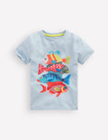 Superstitch T-Shirt-Misty Blue Fish