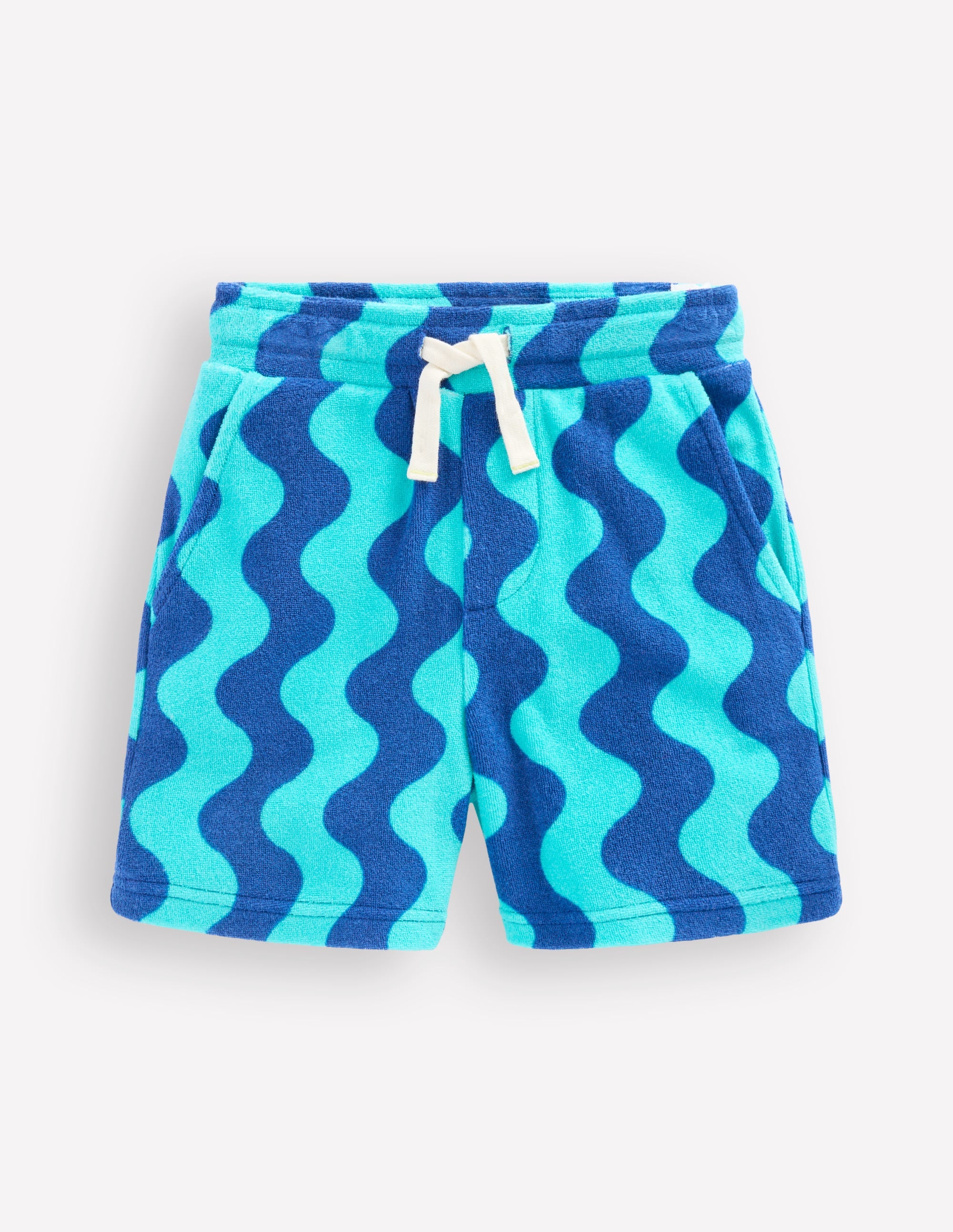 Towelling Shorts-Sapphire Blue Wave - Image 1