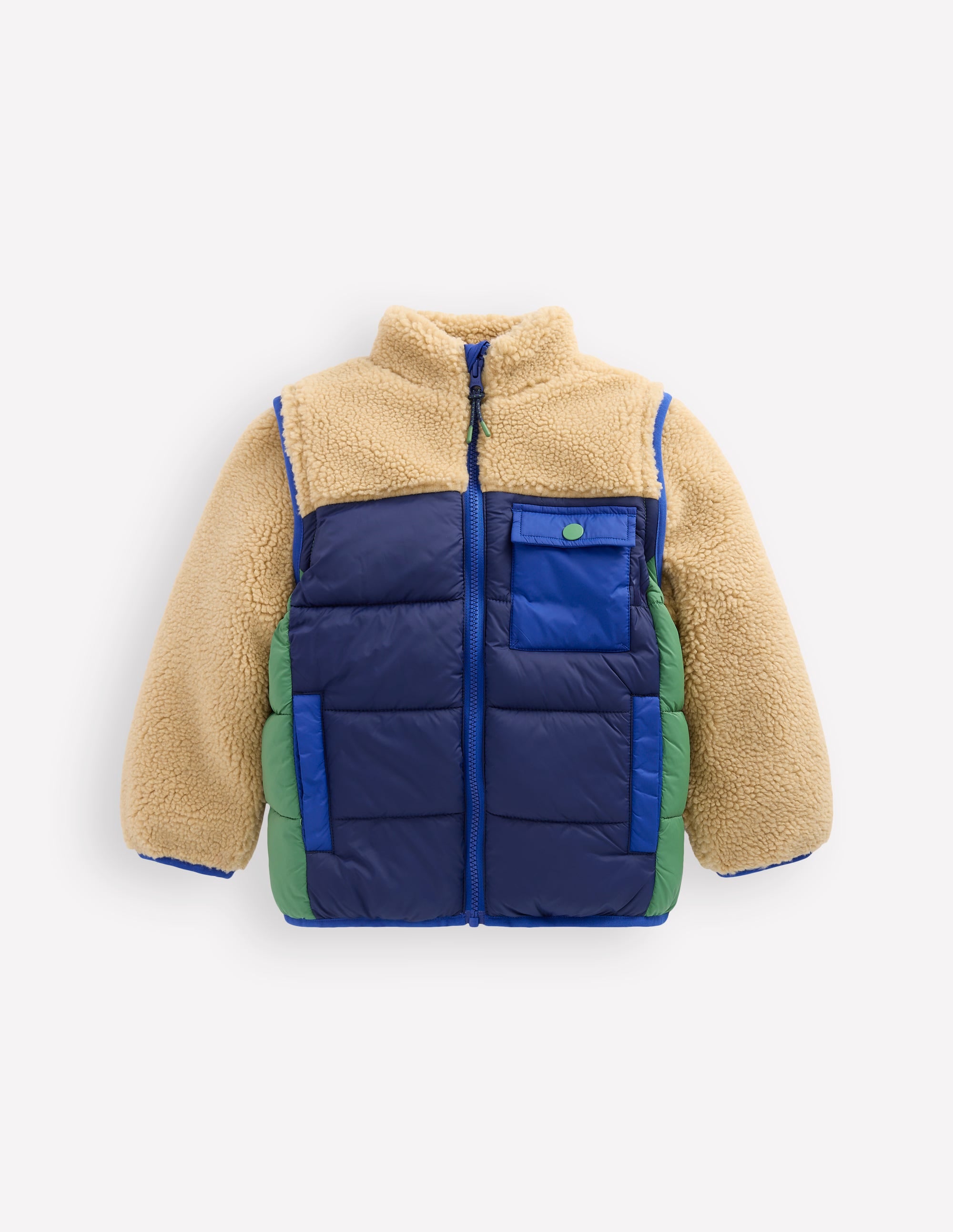 2-in-1 Borg Jacket-Winter Moss Mix - Image 1