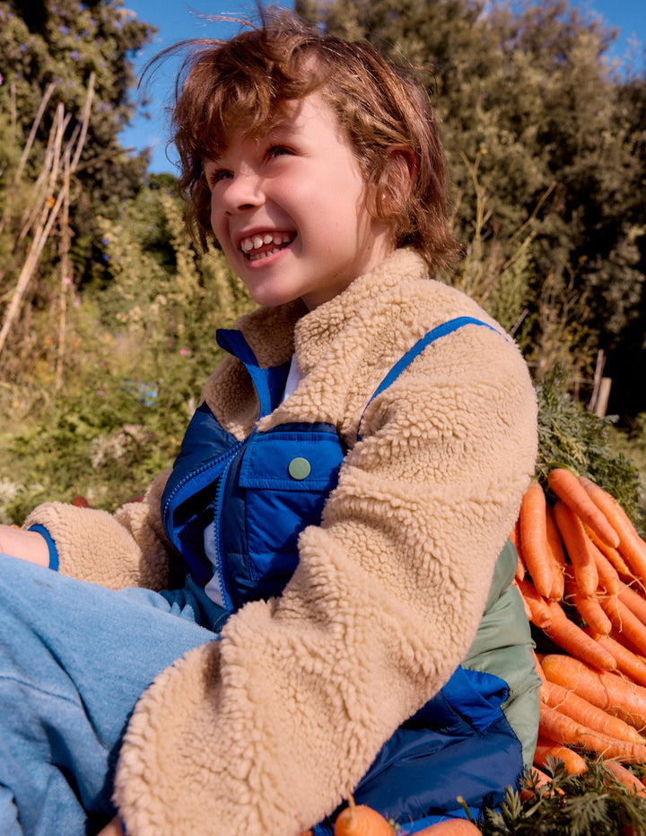 2-in-1 Borg Jacket-Winter Moss Mix