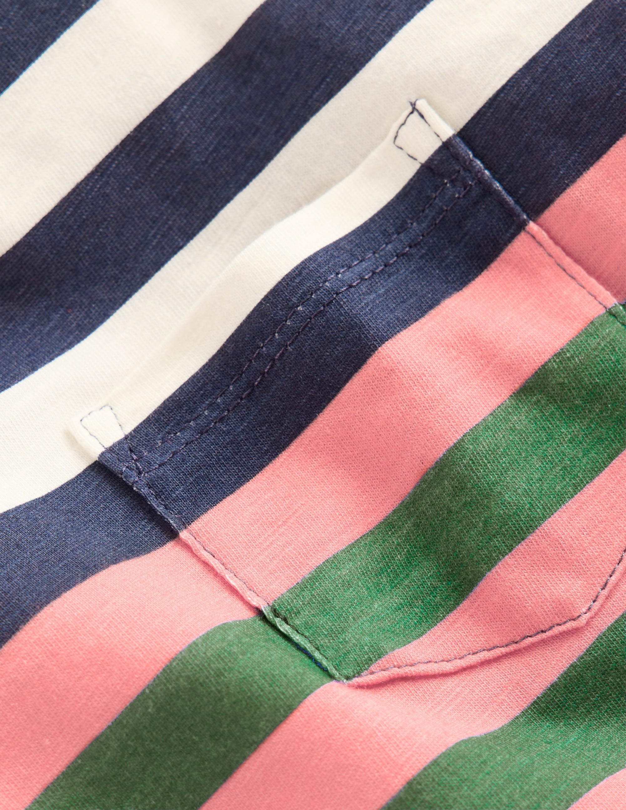 Everyday Short Sleeve T-Shirt-Navy, Red and Blue Multistripe - Image 3