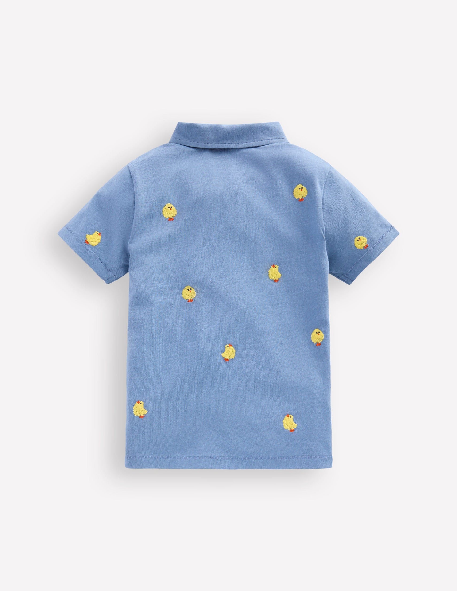 Embroidered Slub Polo Shirt-Chicks-2